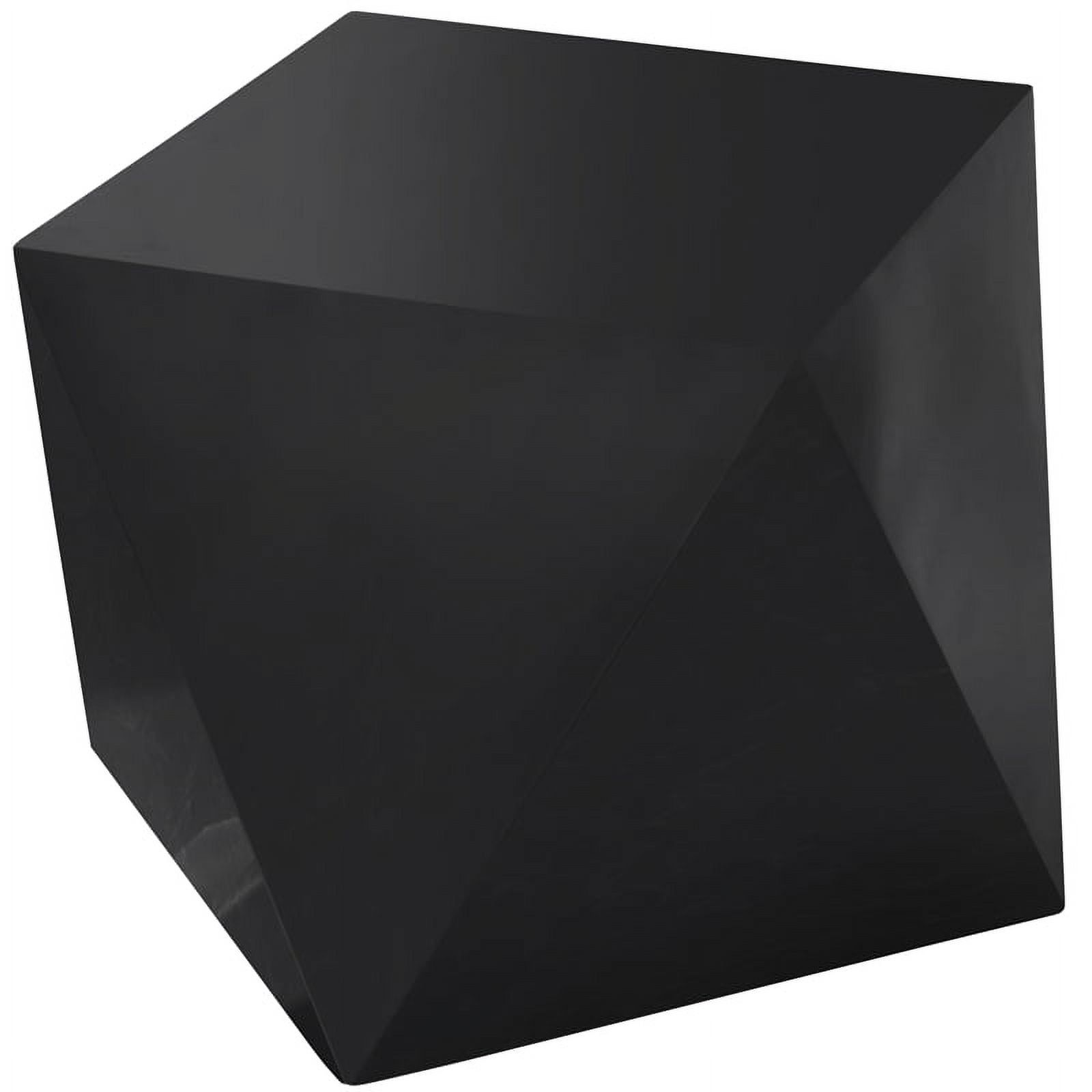 Gemma Matte Black Diamond Shaped Steel Accent Table