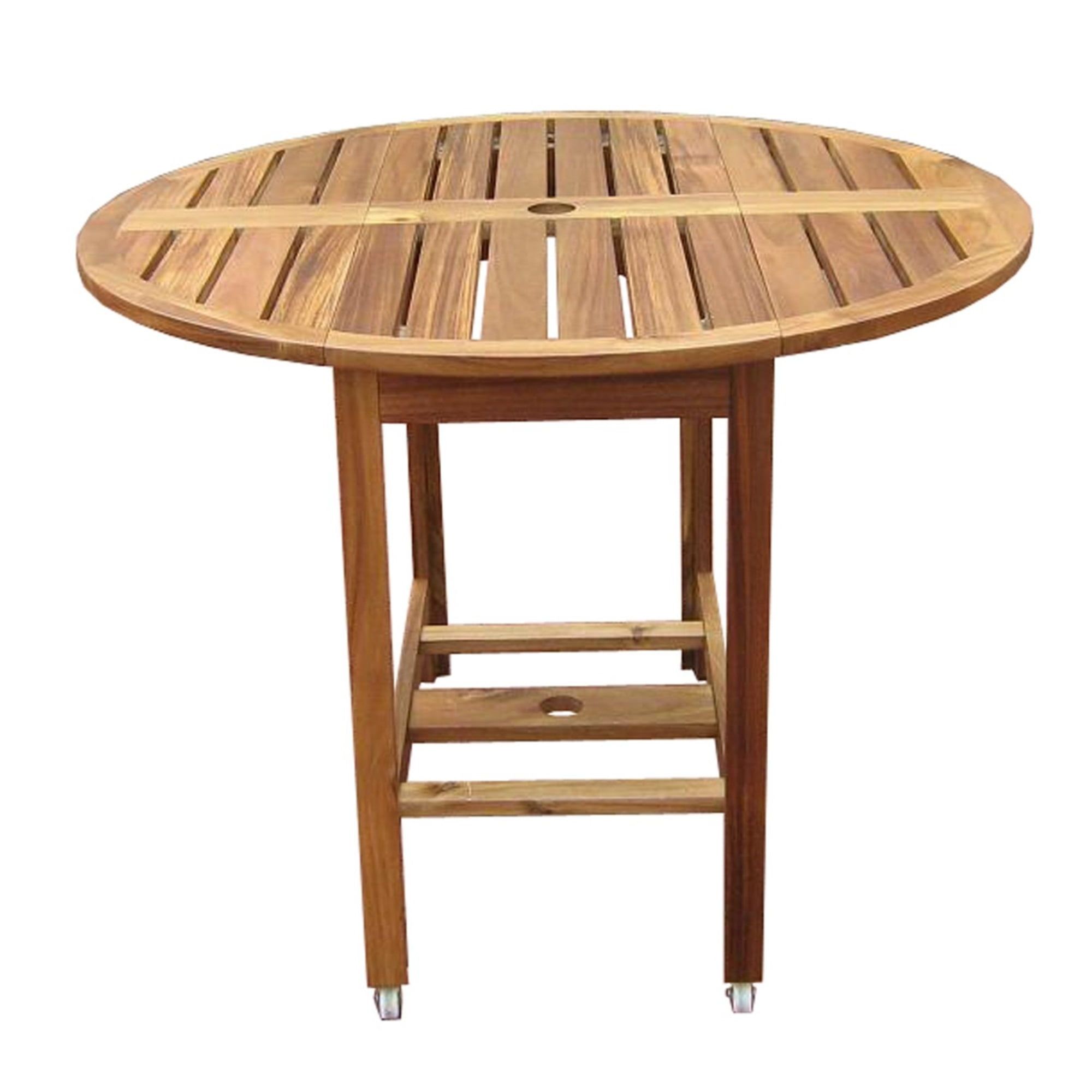 Acacia Hardwood Natural Folding Round Dining Table