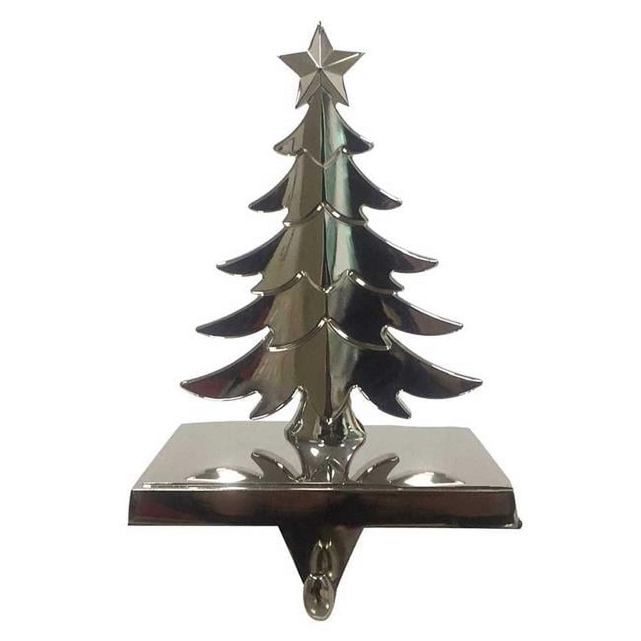 Silver Metal Christmas Tree Stocking Holder