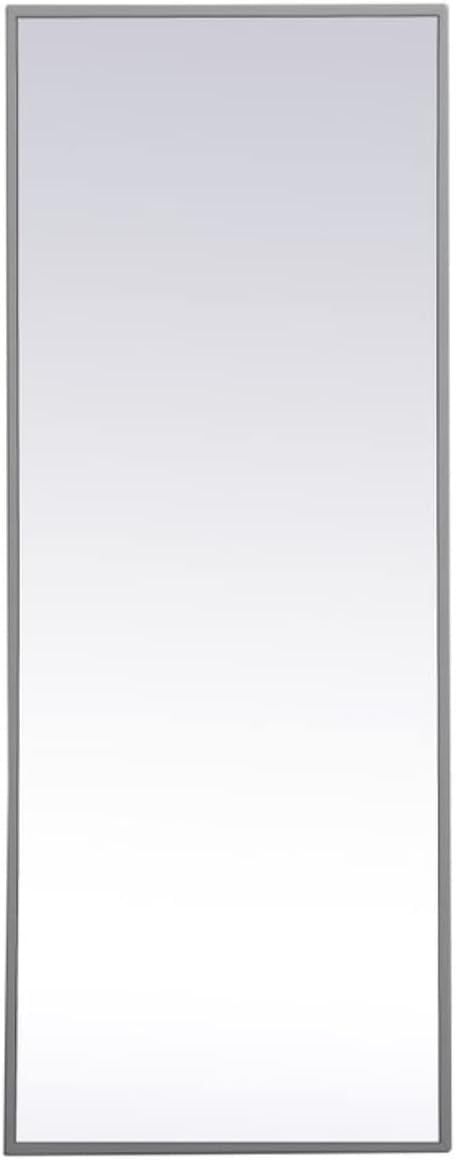 Elegant Monet 14"x36" Silver Metal Frame Rectangular Mirror