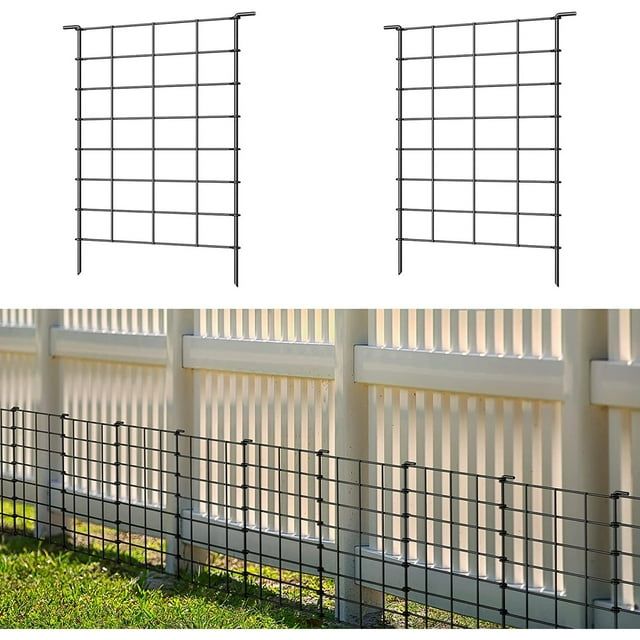 Black Metal Garden Fence Barrier 28 Pack