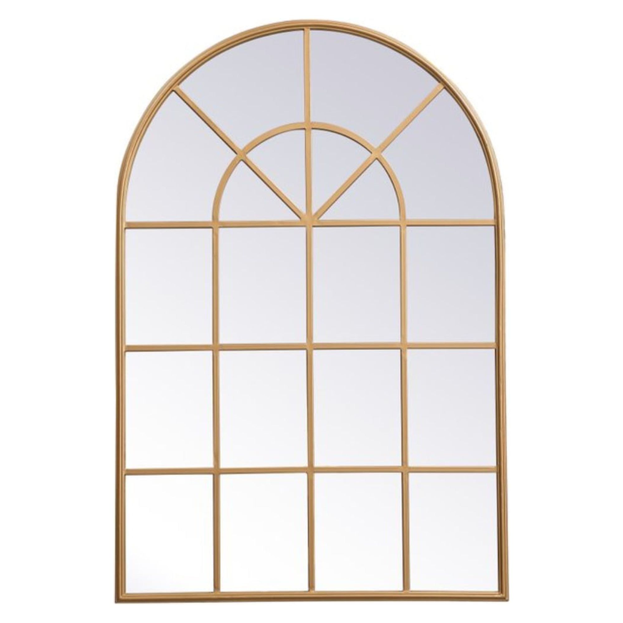 Gold Frameless Rectangular Contemporary Wall Mirror