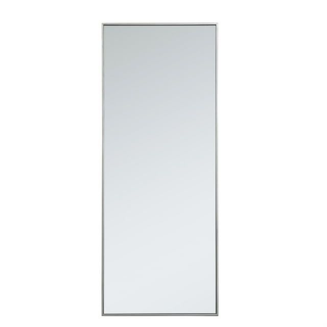 Silver Metal Framed Rectangular Mirror 24" x 60"