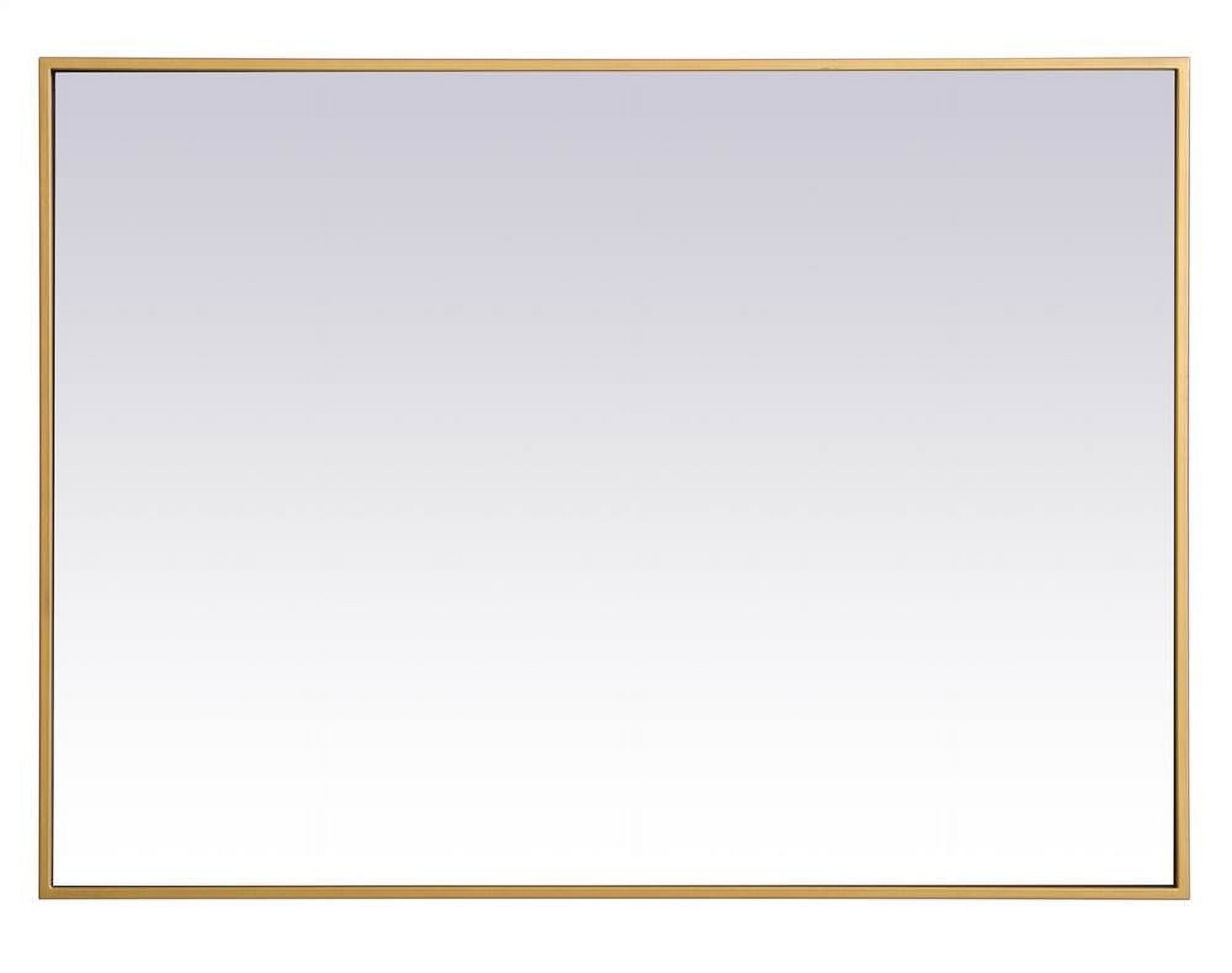 27" Silver Rectangular Wood Bathroom Mirror