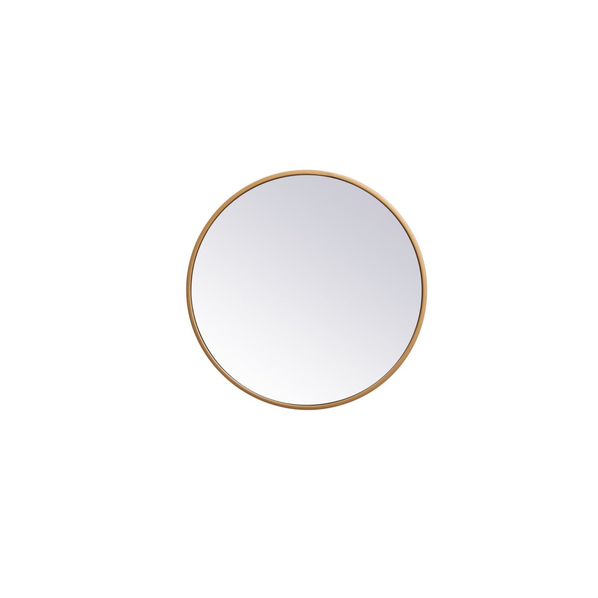 Contemporary Gold Wood Framed 18" Square Wall Mirror