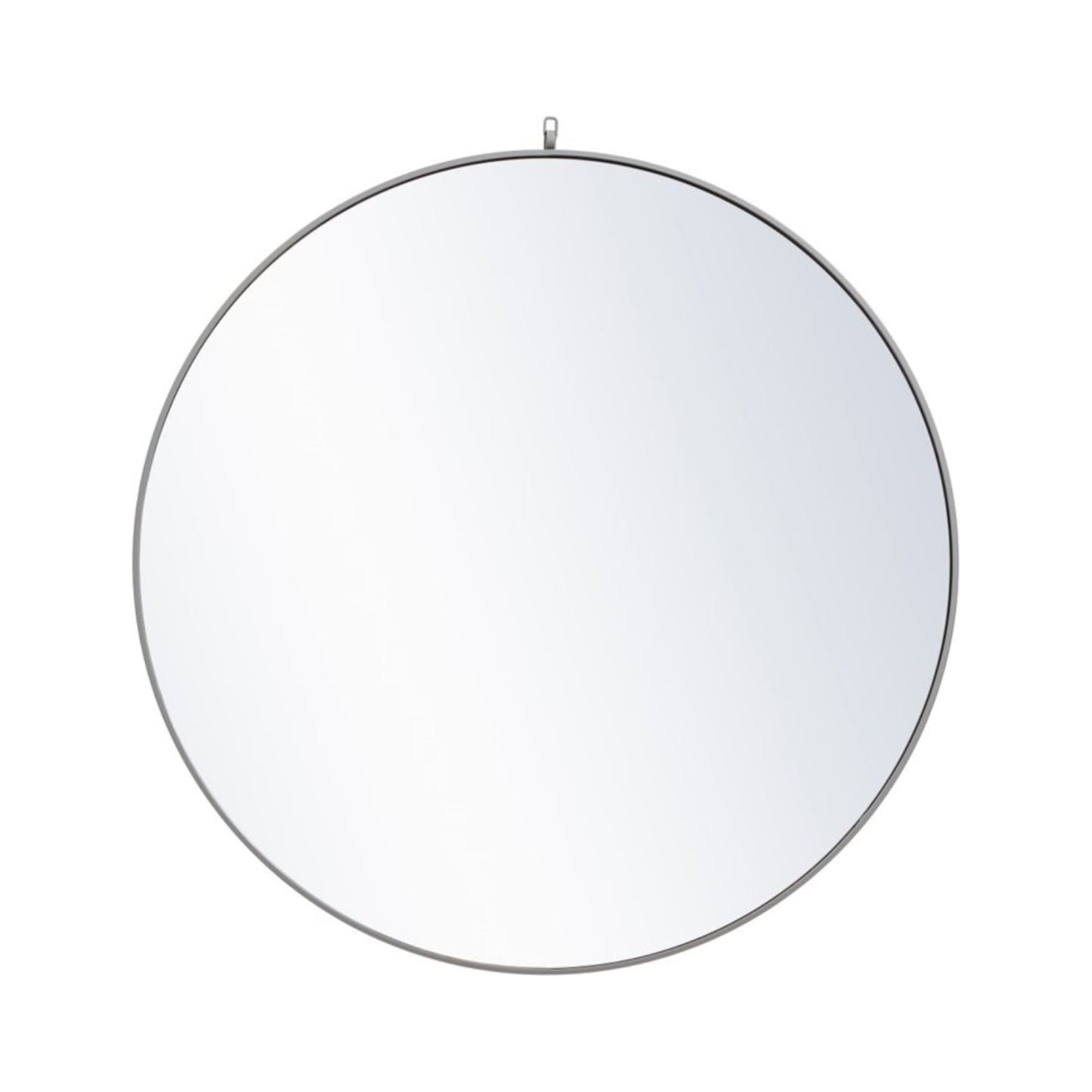 Eternity Collection 48" Square Wood Wall Mirror in Grey