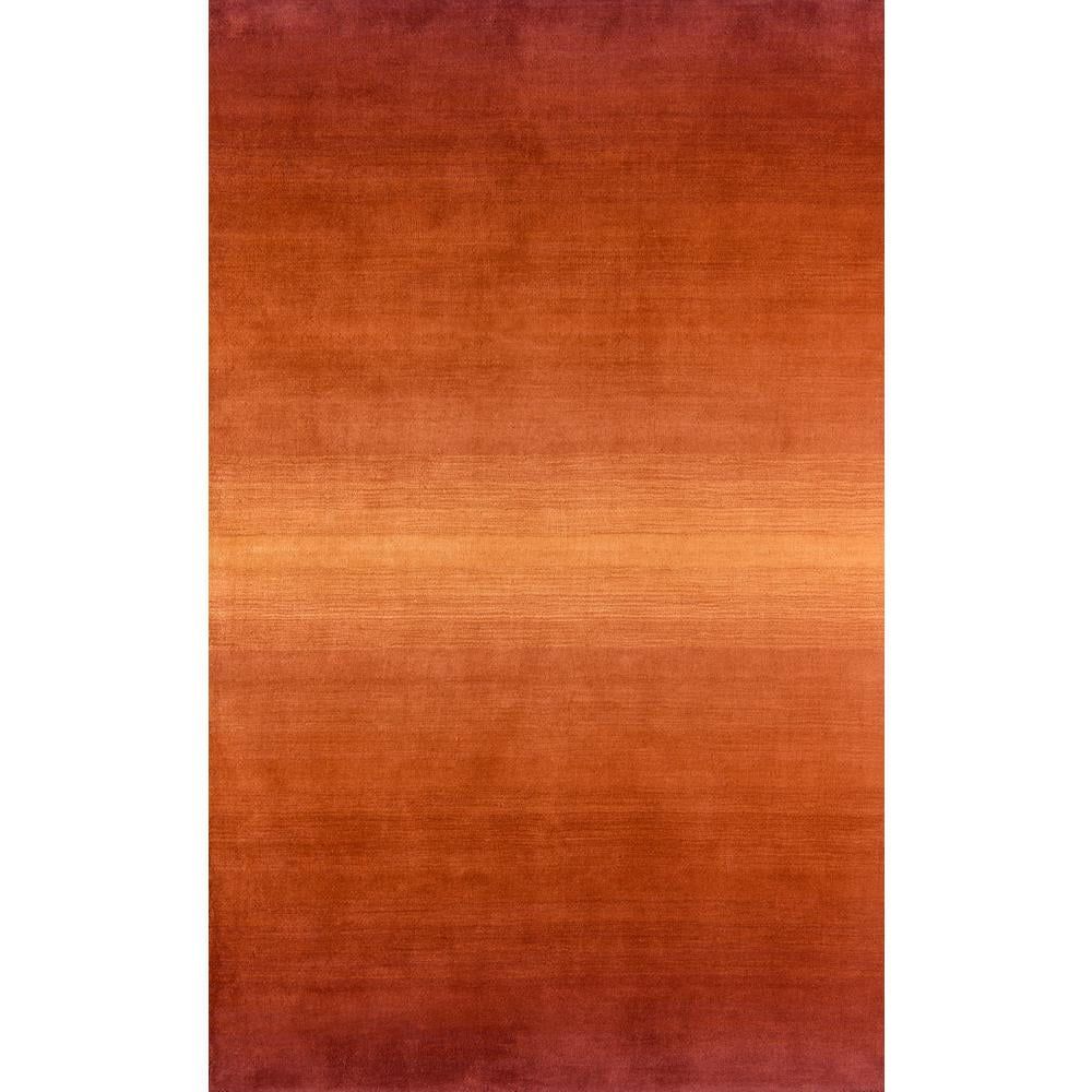 Paprika Geometric Handmade Wool Rectangular Rug
