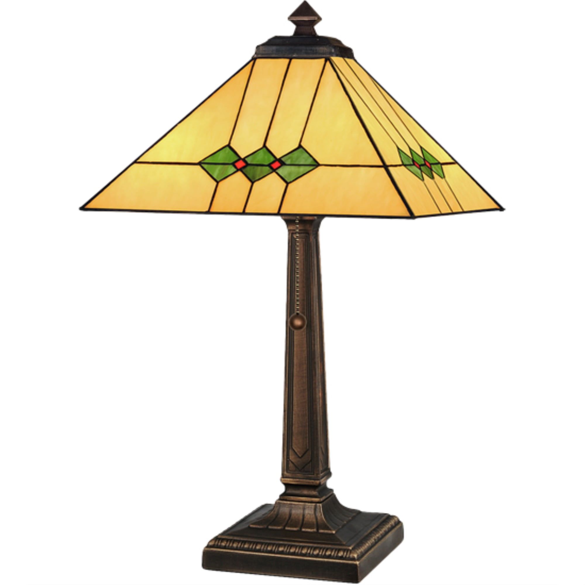 Martini Mission 22" Stained Glass Table Lamp in Mahogany Bronze