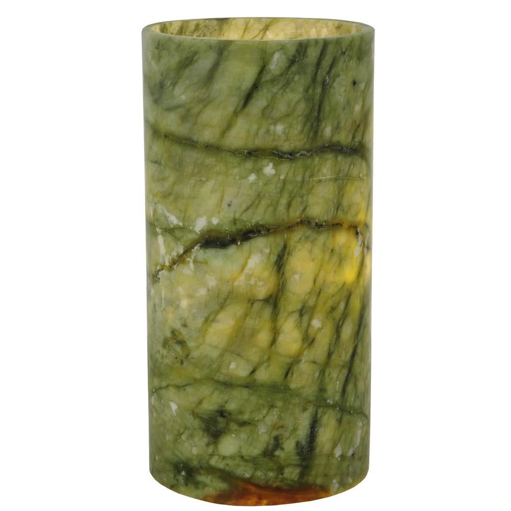 Cylindre 4" Green Jadestone Shade Handcrafted Art