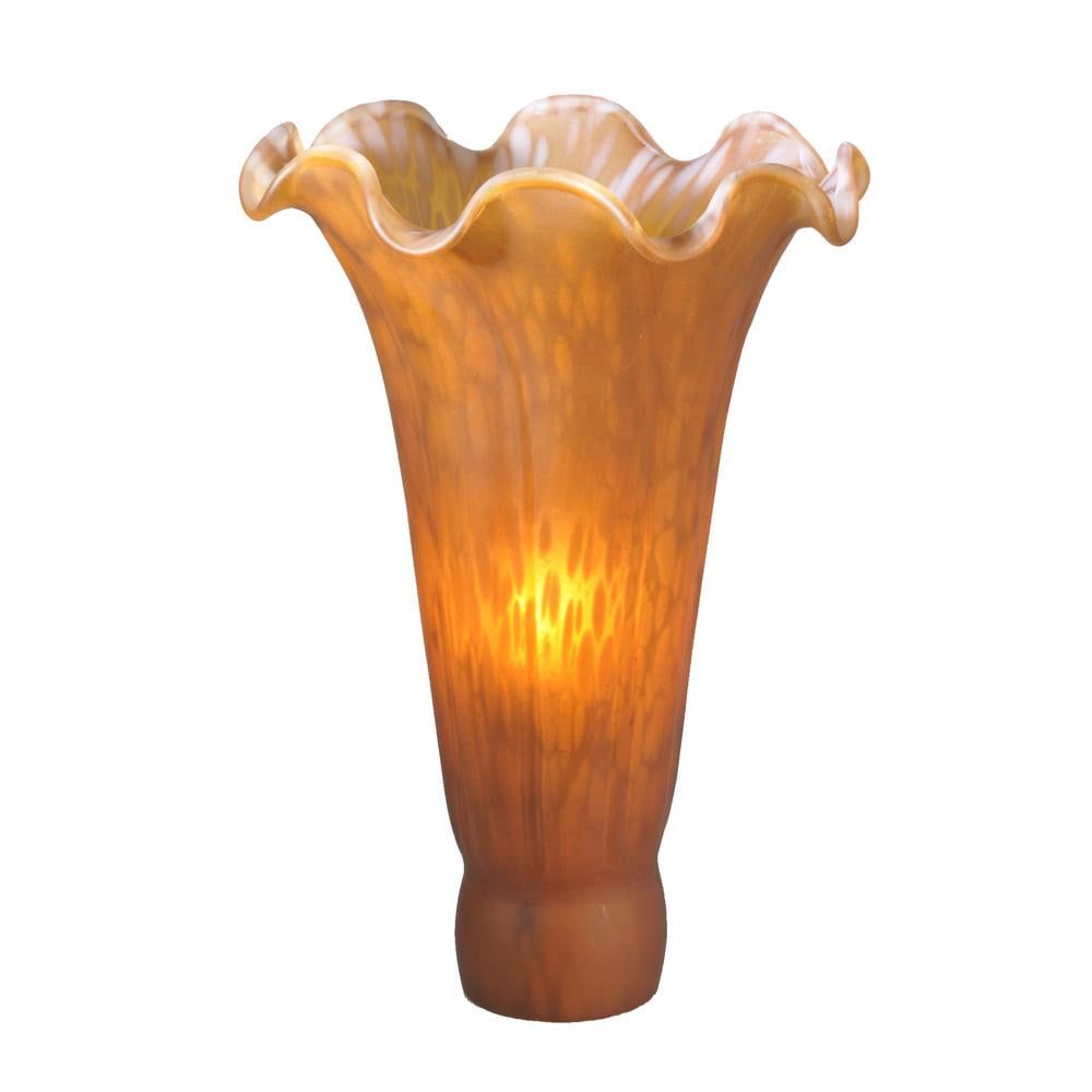 Contemporary Seedy Glass Mini Pendant Light in Amber