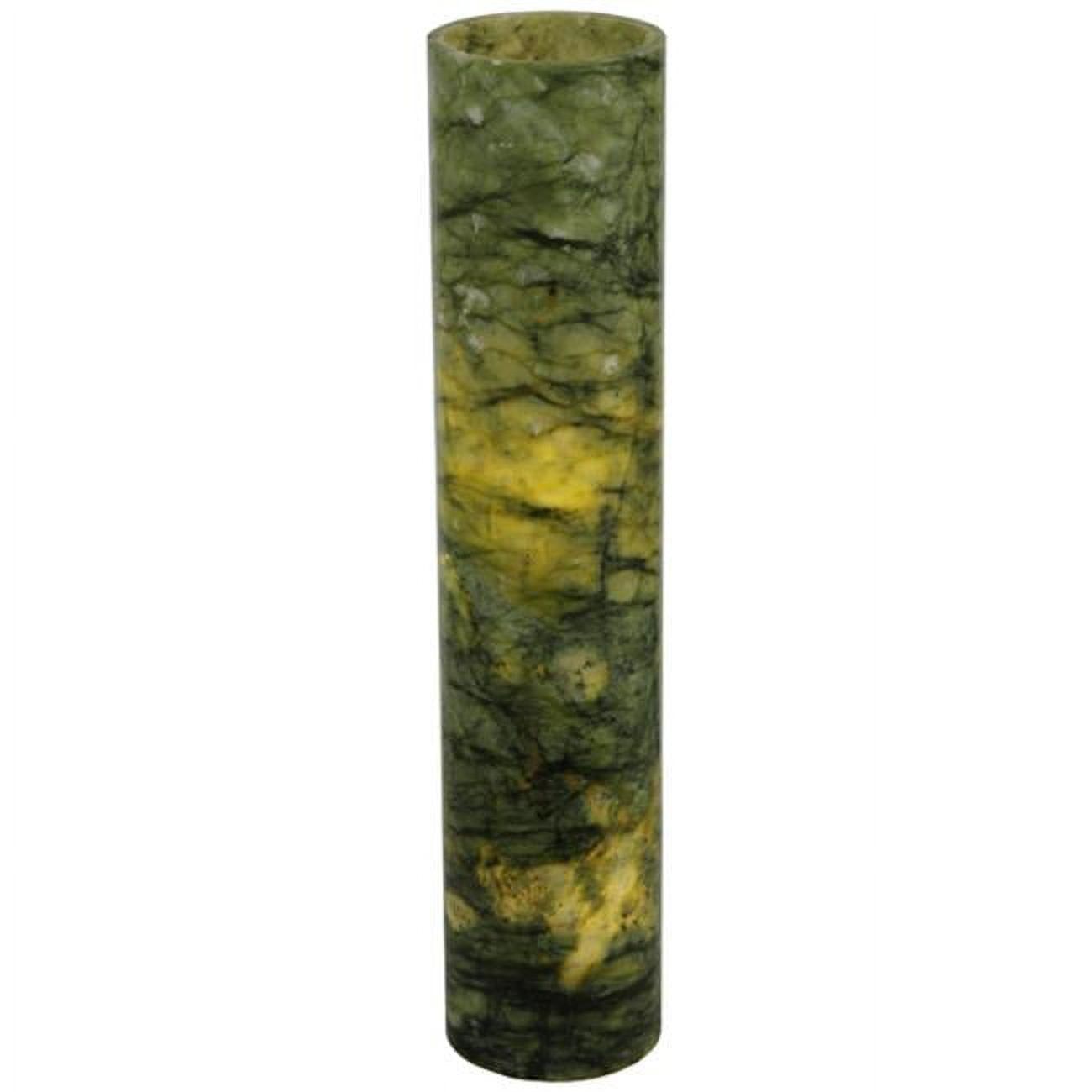 Green Jadestone Handcrafted Cylinder Candle Holder