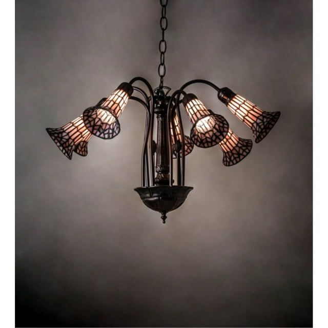 Meyda Tiffany Pond Lily 7-Light Mahogany Bronze Chandelier