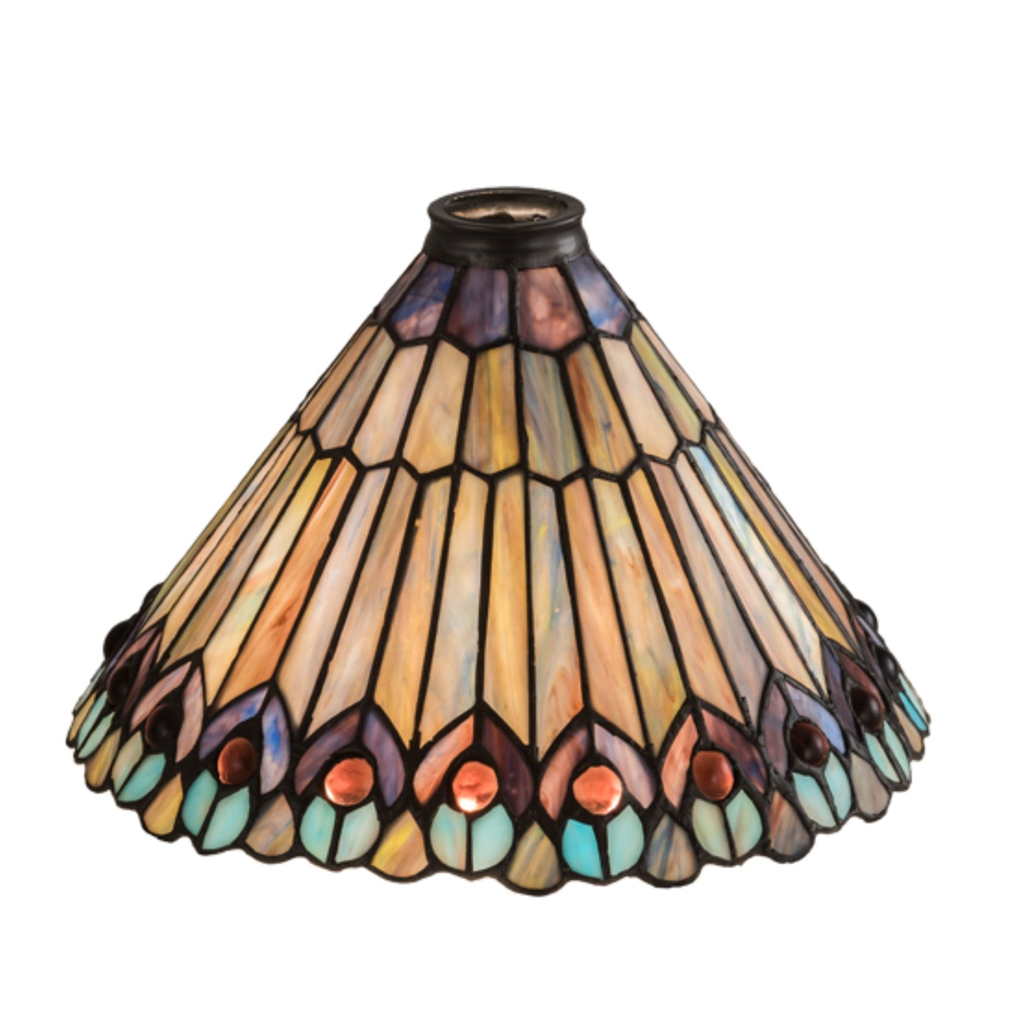 12" Multicolor Tiffany Style Glass Lamp Shade