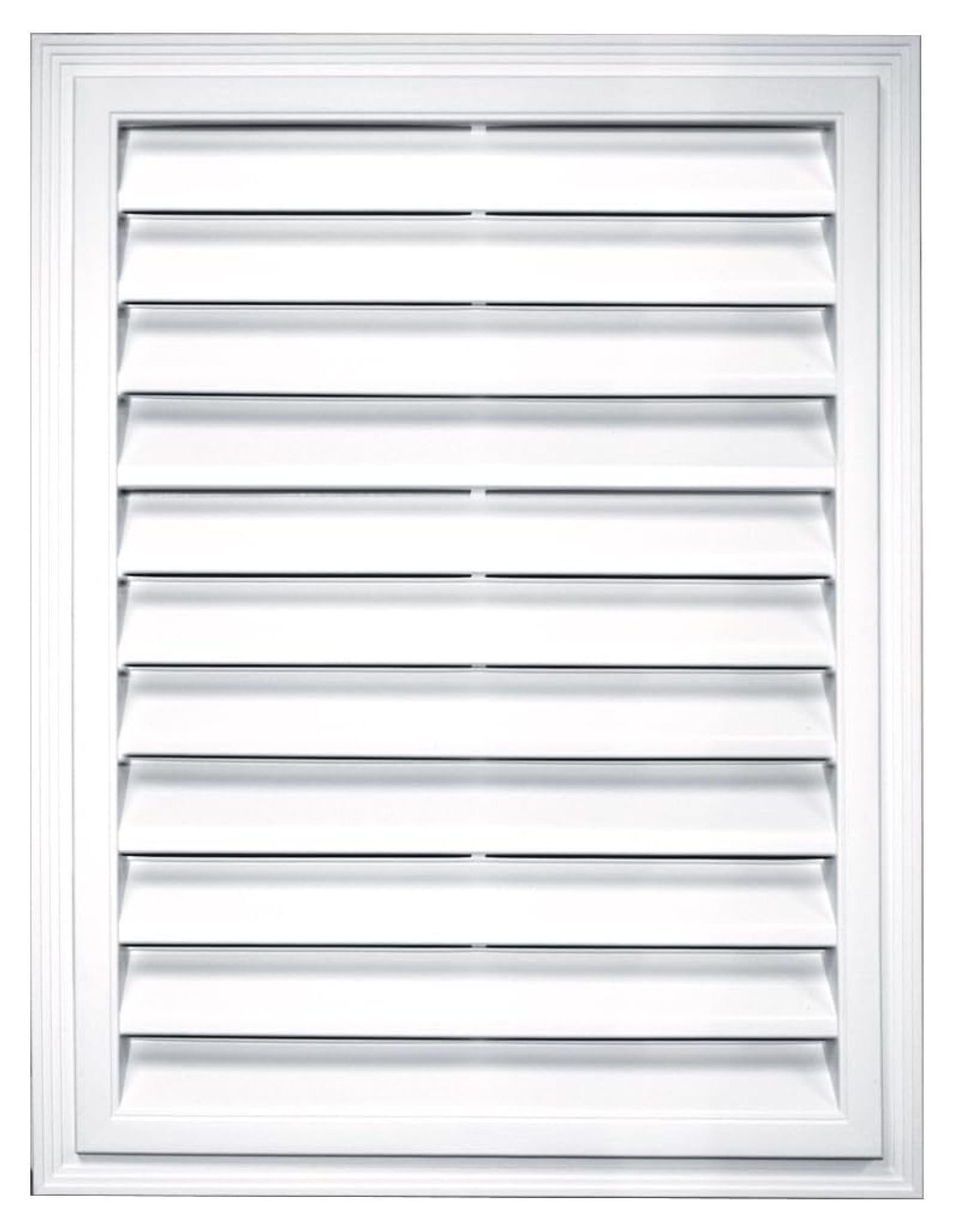 White 18" x 24" Rectangular Gable Vent with Wood Grain Finish