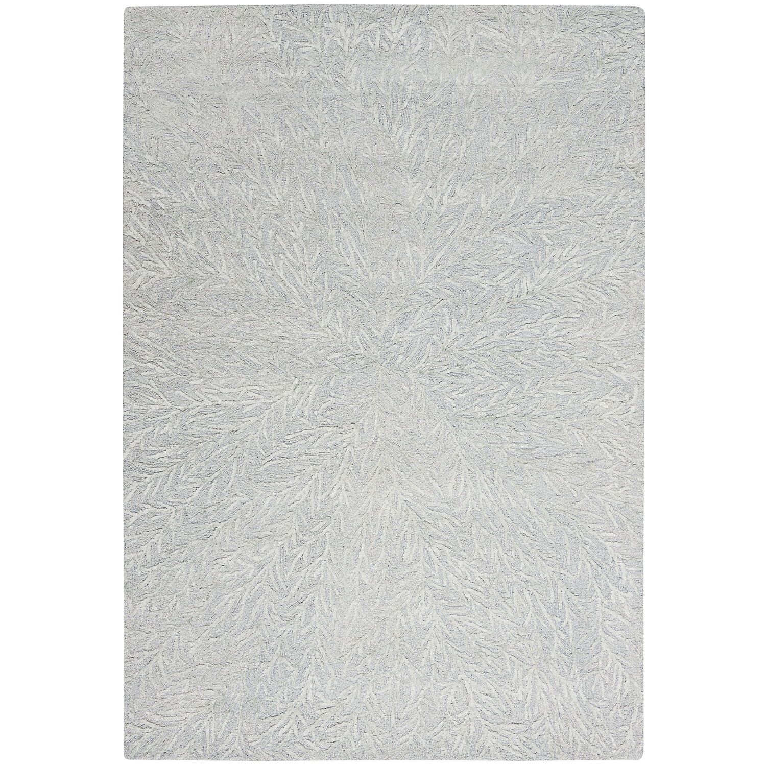 Elysian Light Blue Abstract Hand-Tufted Wool & Silk Rug 4' x 6'