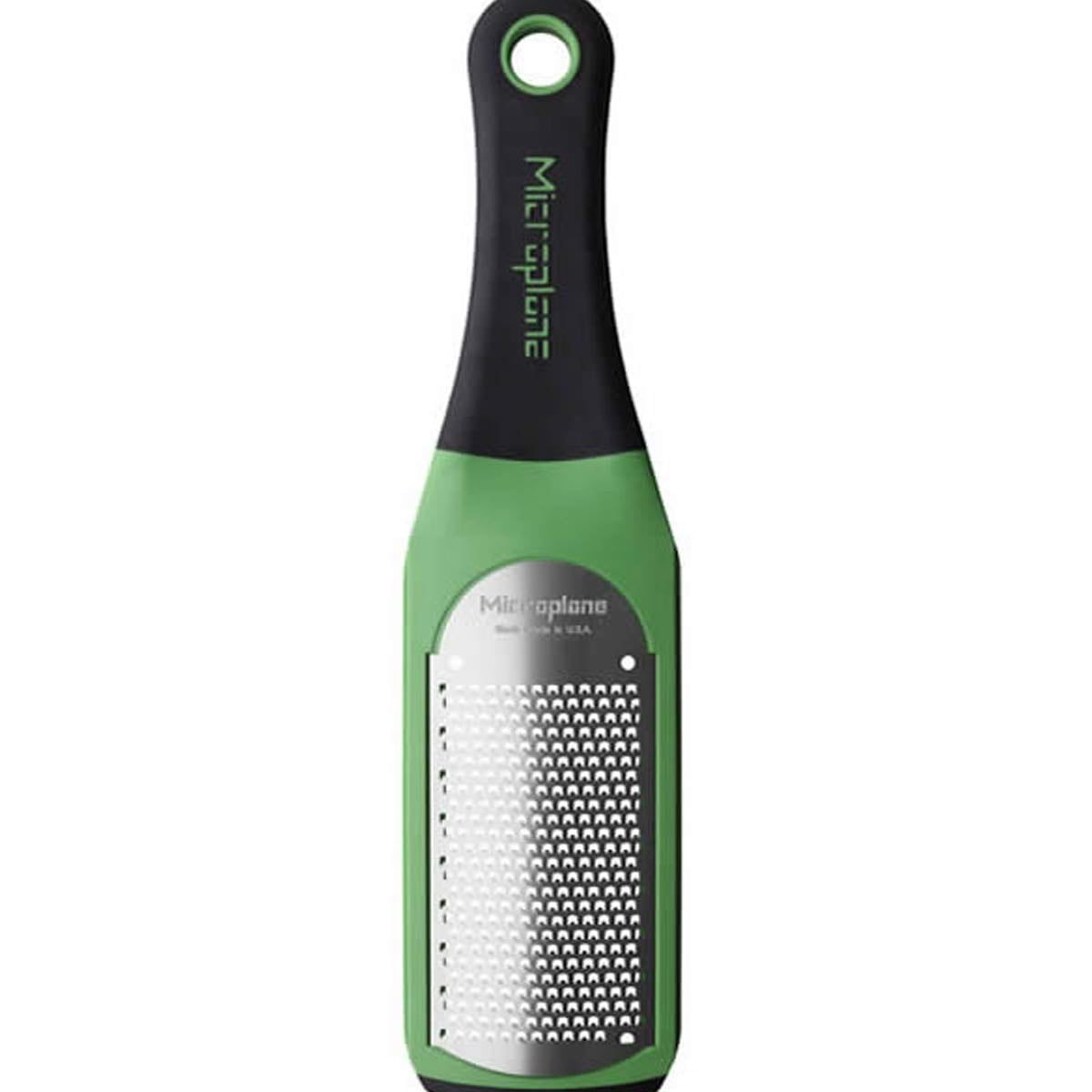 Green Stainless Steel Fine Blade Cheese Grater with Soft Handle