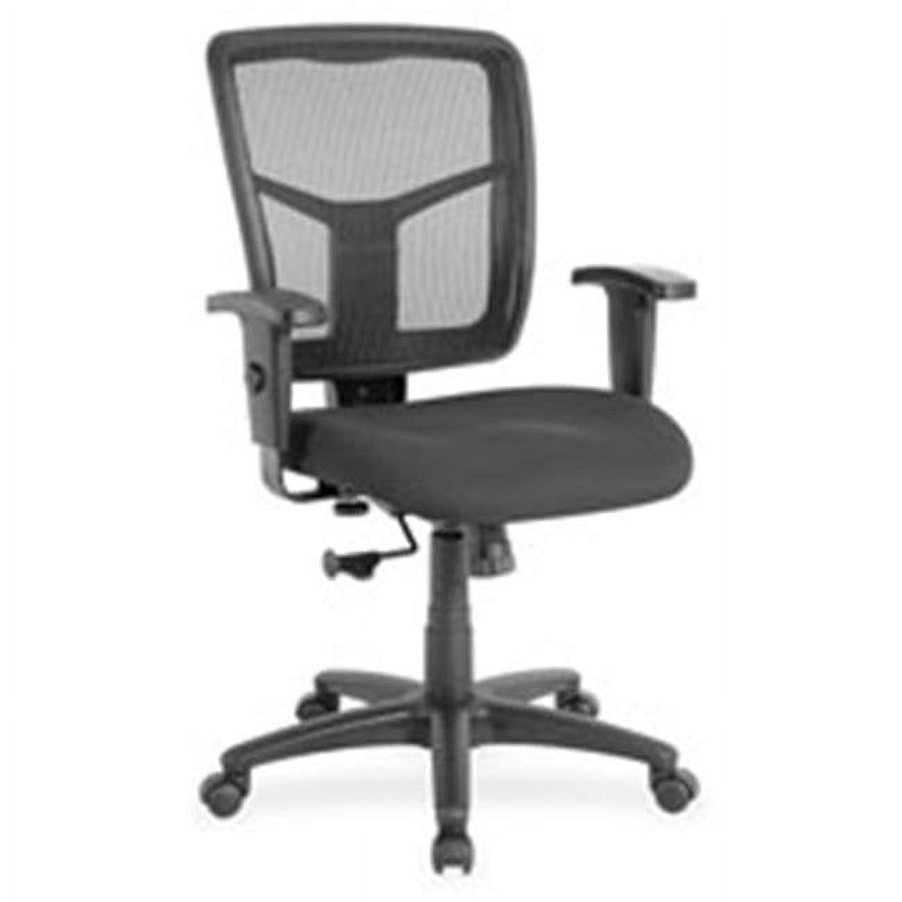 ErgoFlex Black Mesh Mid-Back Adjustable Office Chair