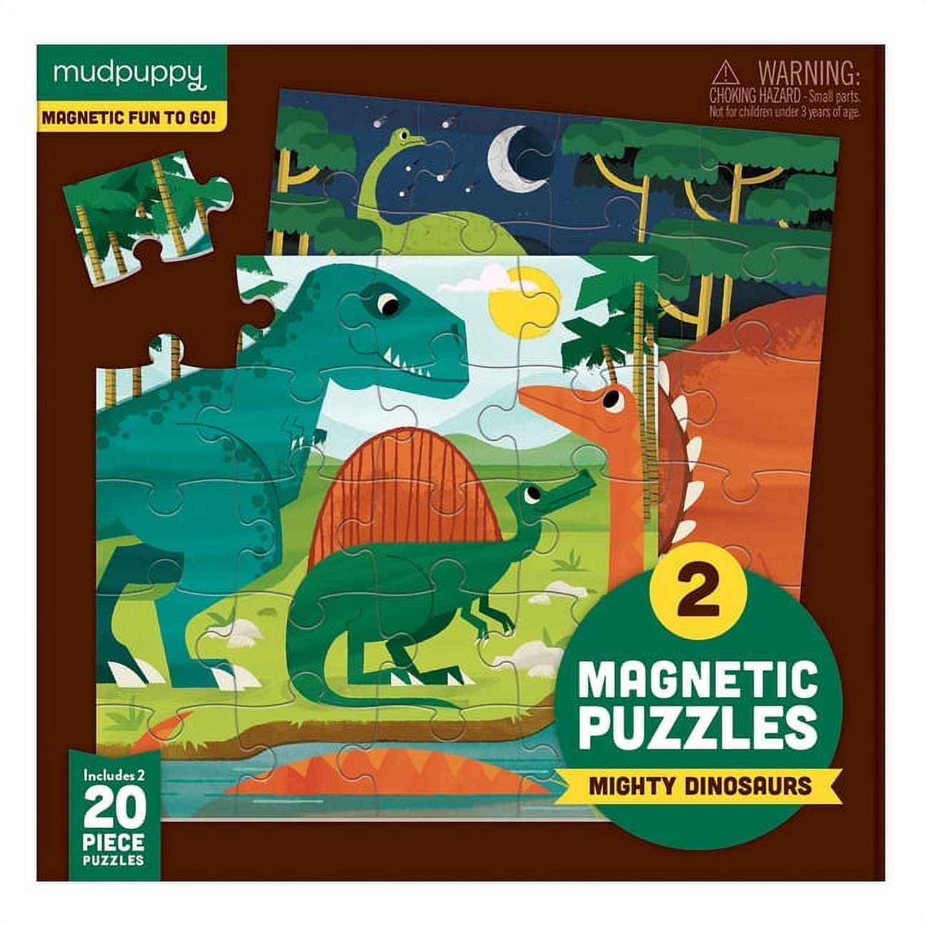 Mighty Dinosaurs Magnetic 20-Piece Puzzle Set