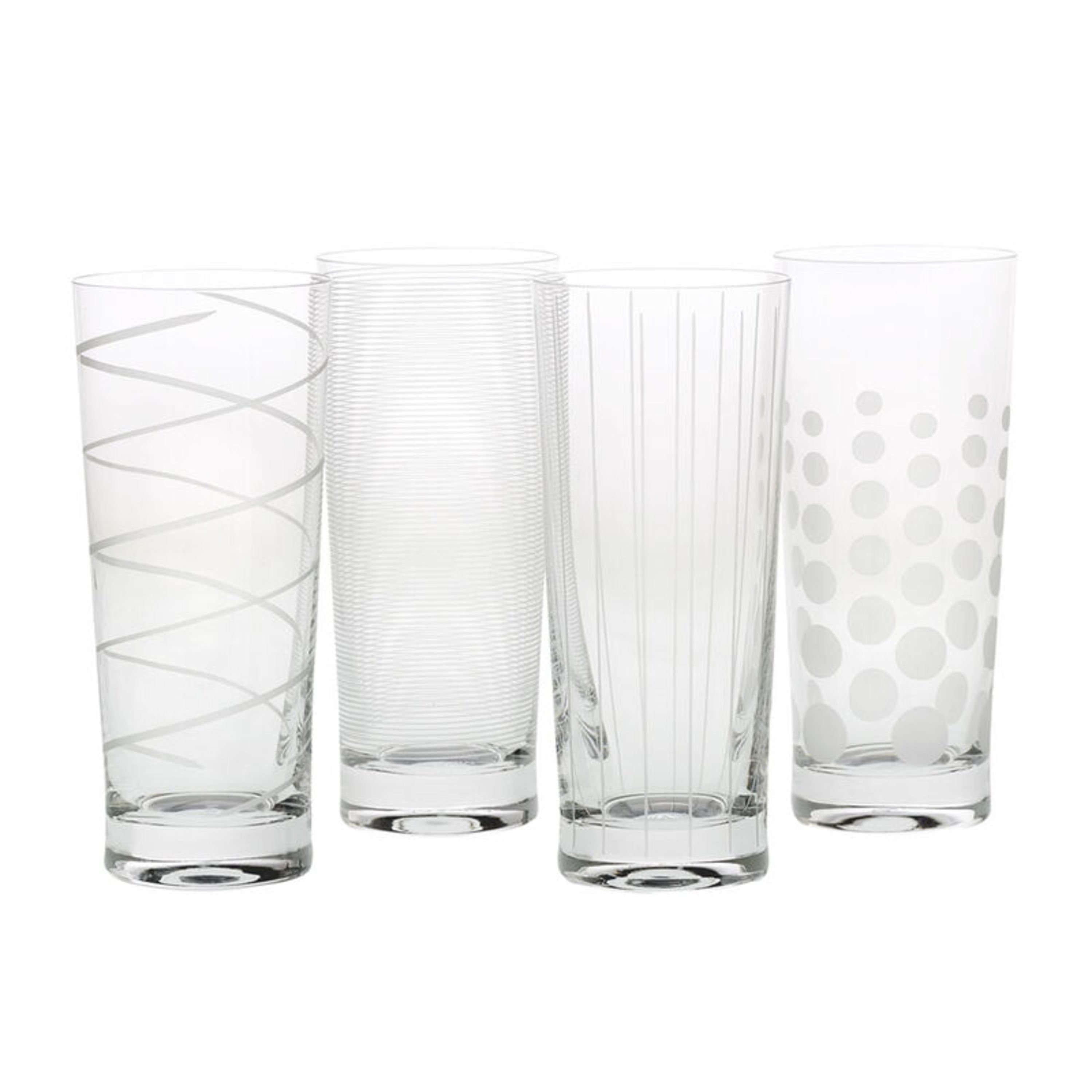 Cheers 19.75 oz. Etched Highball Glass Set