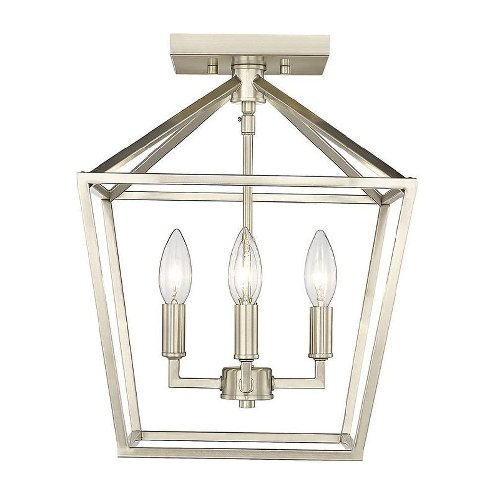 Modern Gold 12" Metal Semi-Flush Ceiling Light