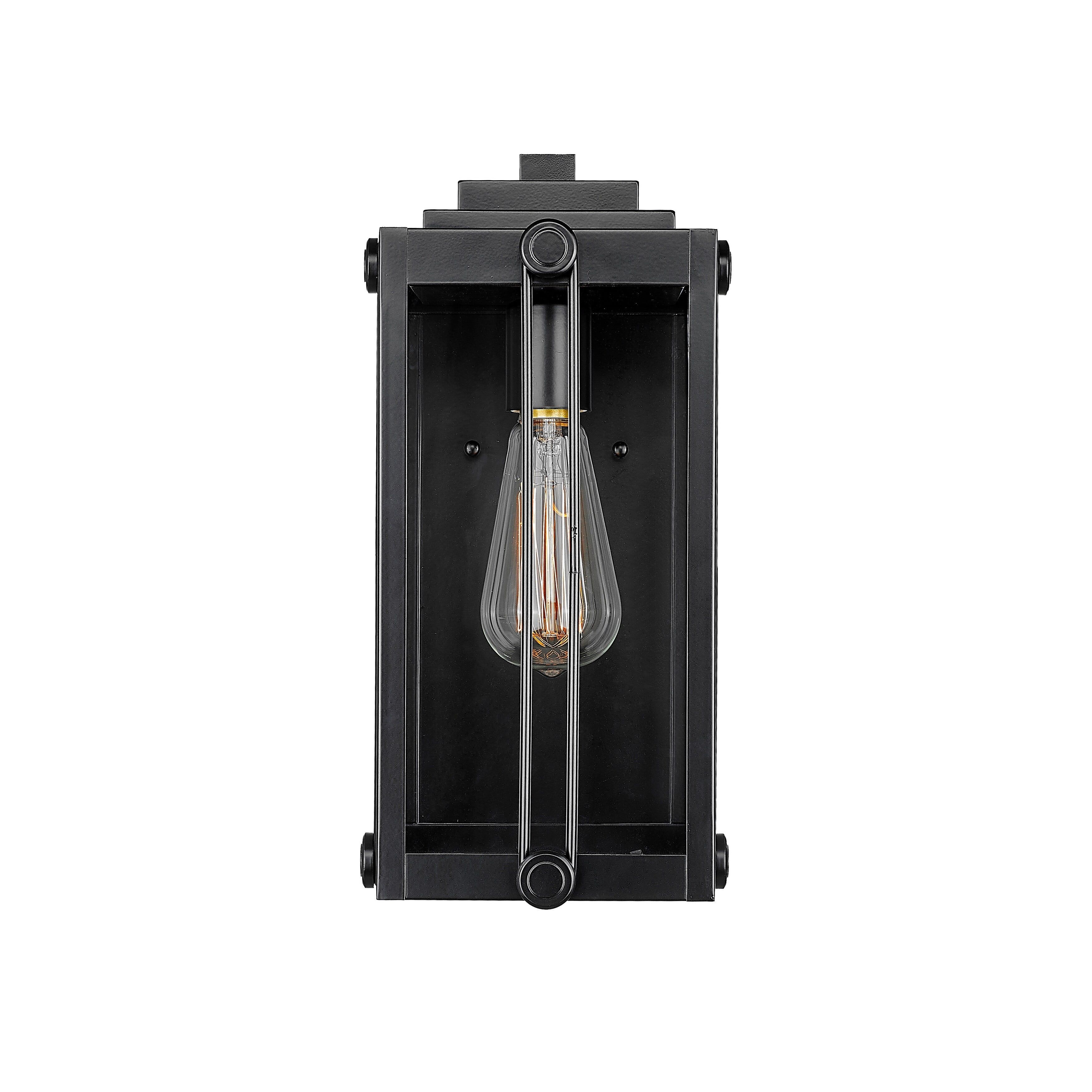 Powder Coated Black Metal Outdoor Wall Sconce