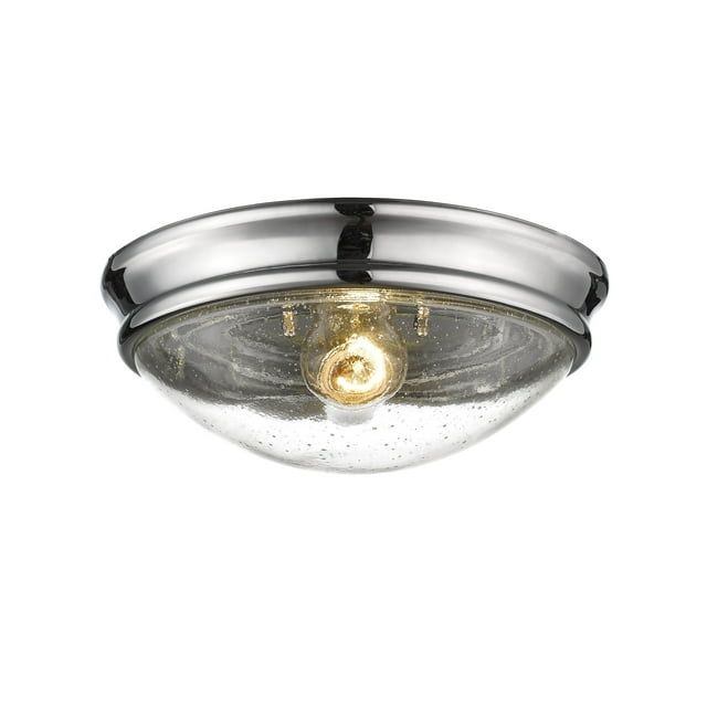 Chrome Glass 10-inch Flushmount Ceiling Light