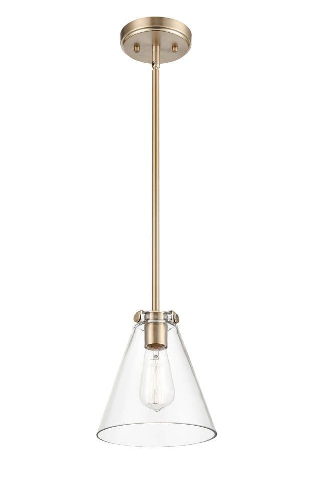 Mini Modern Gold LED Glass Pendant Light 7.5"