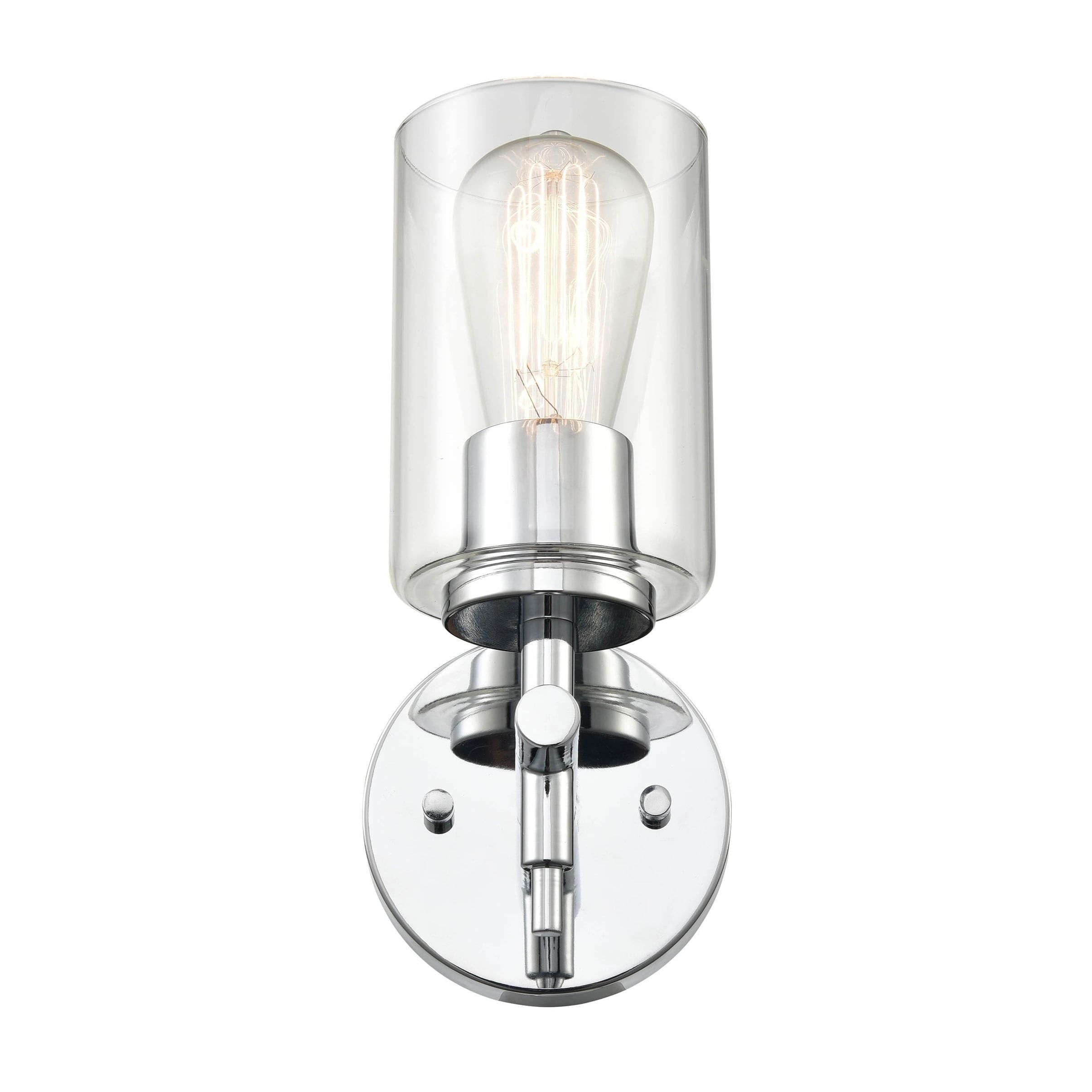 Chrome Polished 7.5" Dimmable Wall Sconce with Clear Glass Shade