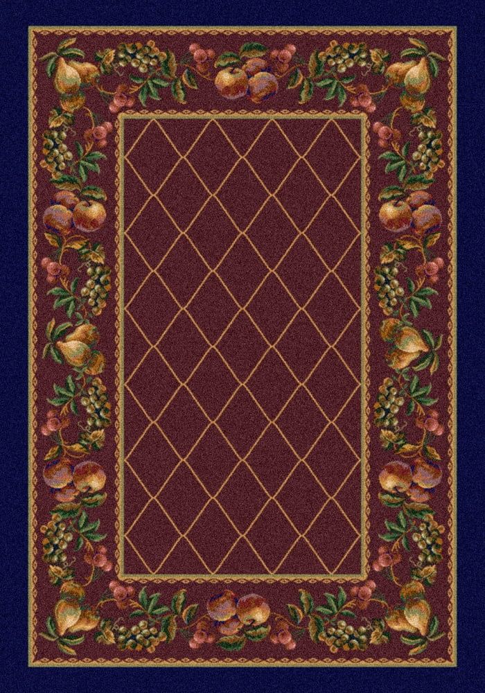 Garnet Oval Synthetic Floral Tufted Area Rug 5'4" x 7'8"