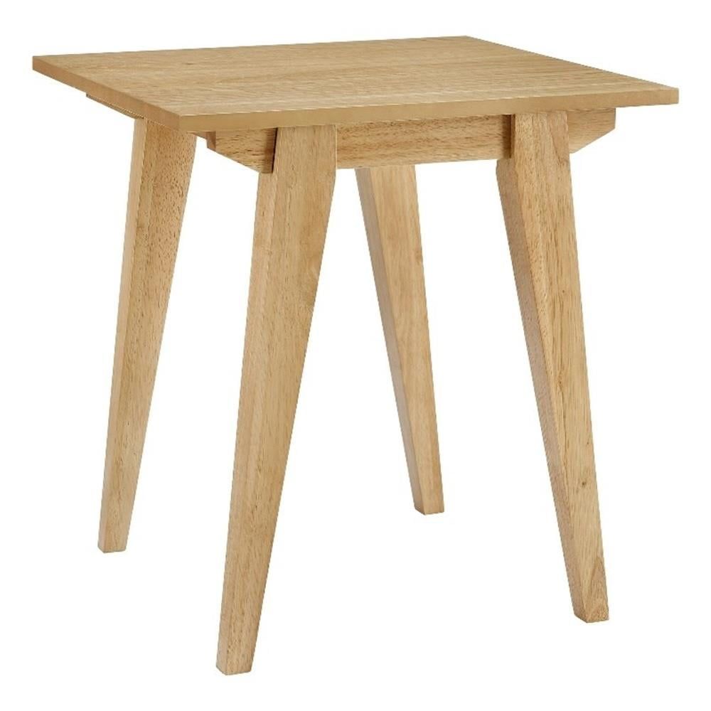 Minimalist Solid Wood Accent Side Table - English Oak