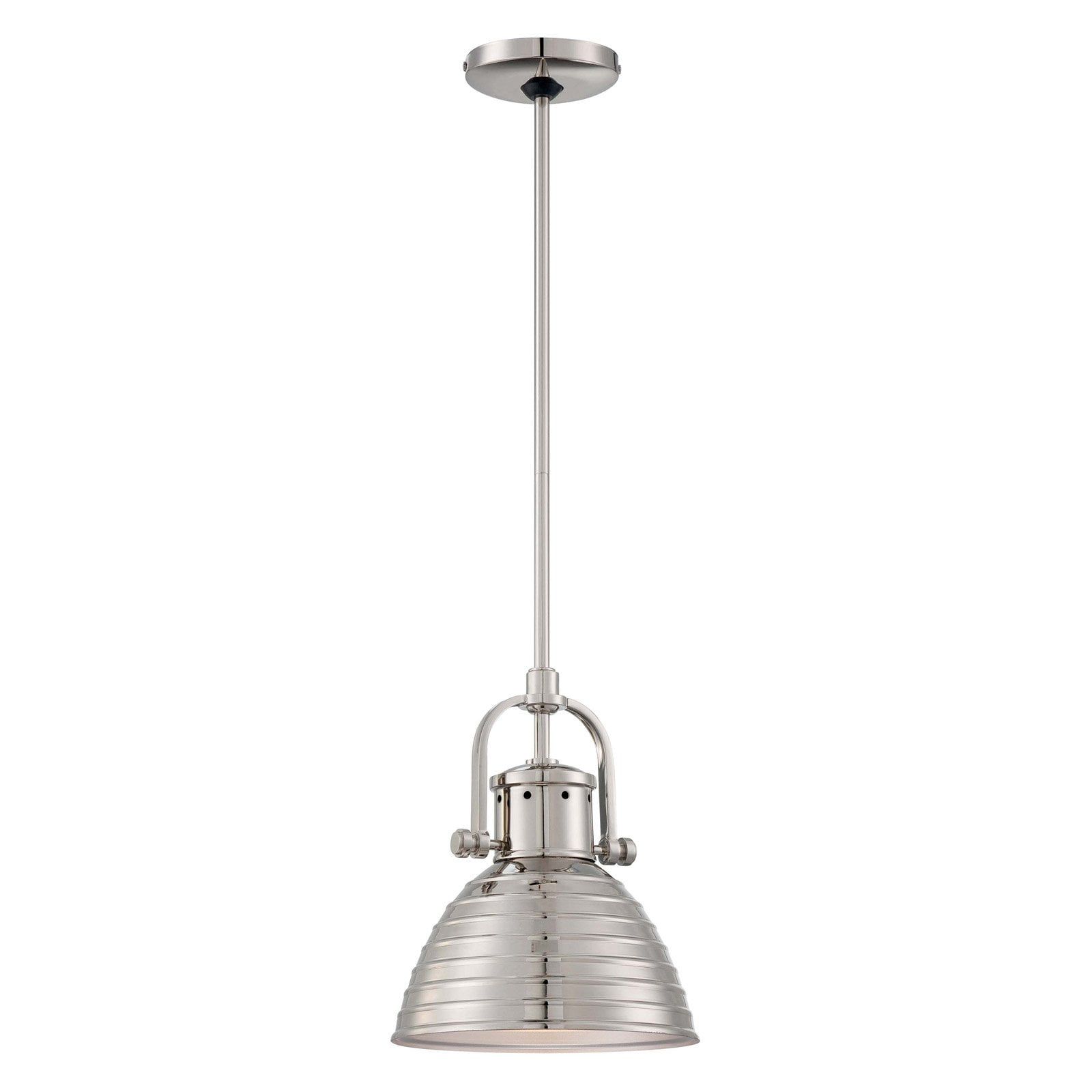 Polished Nickel Mini Bowl Pendant Light with LED Option