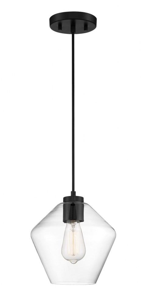 Clarity Contemporary Coal Glass 1-Light Pendant