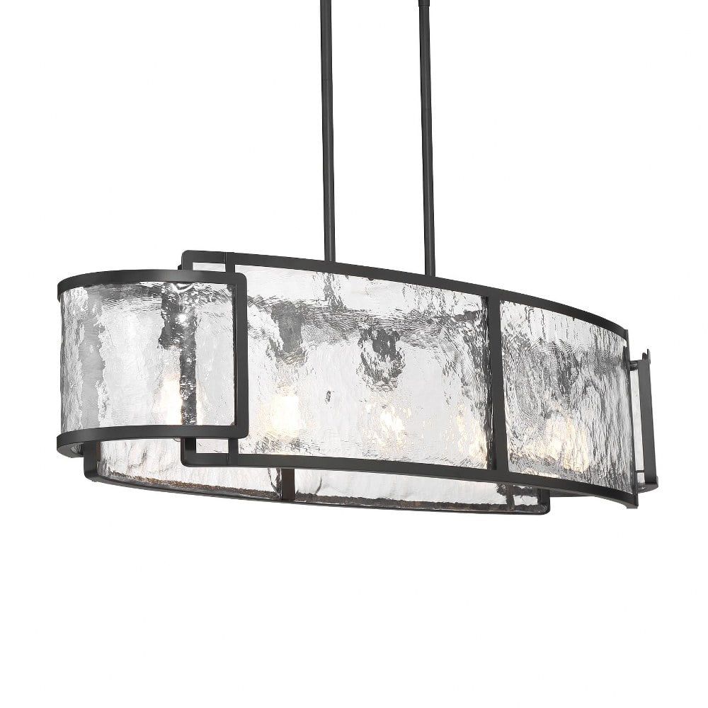 Bella Collina 5-Light Coal and Clear Glass Linear Chandelier