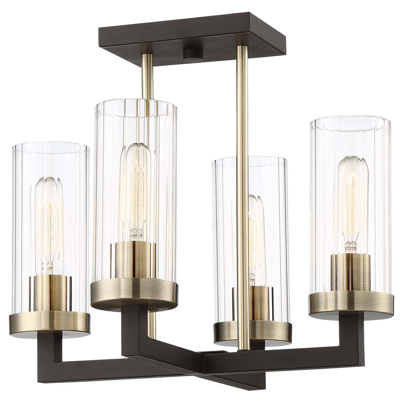 Ainsley Court 4-Light Semi-Flush Mount in Aged Kinston Bronze