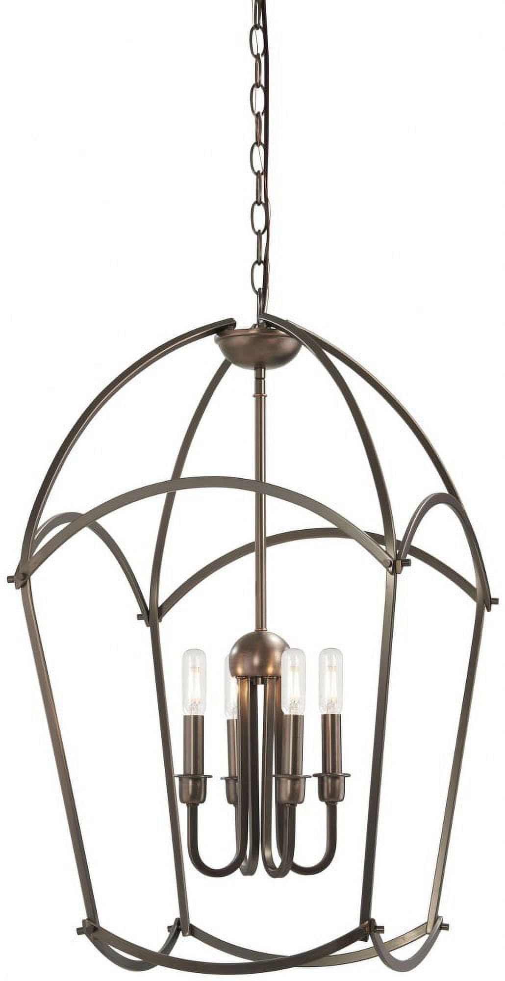 Jupiter's Canopy 4-Light Geometric Pendant in Harvard Court Bronze