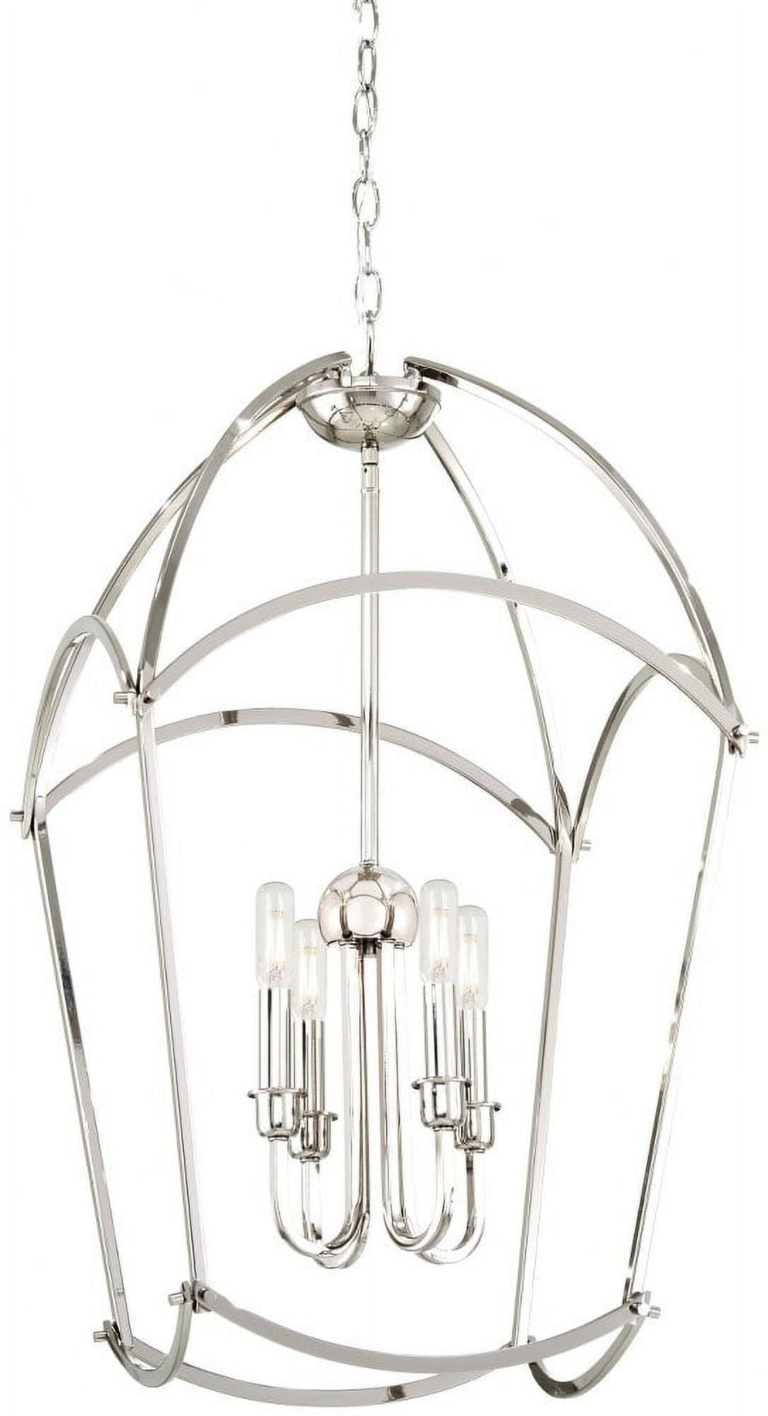 Jupiter's Canopy Polished Nickel 4-Light Transitional Pendant