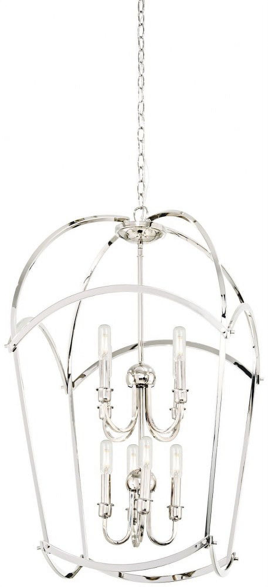 Jupiter's Canopy 8-Light Tiered Polished Nickel Pendant