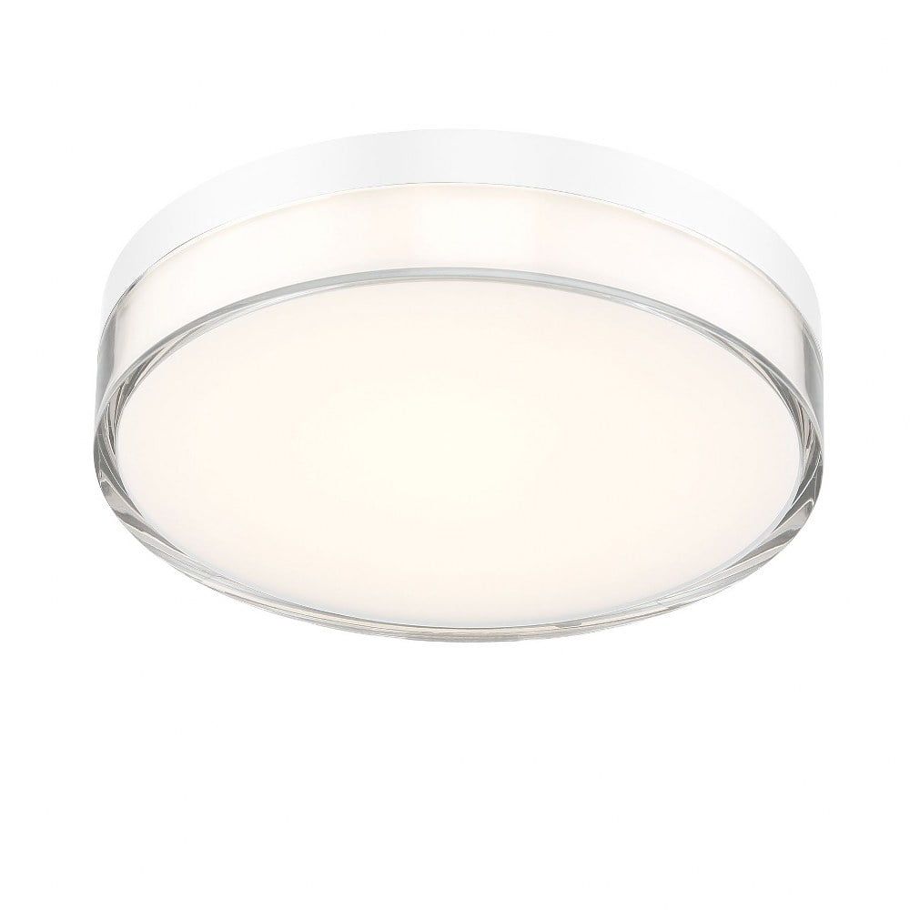 White Aluminum LED Indoor/Outdoor Flush Mount Light