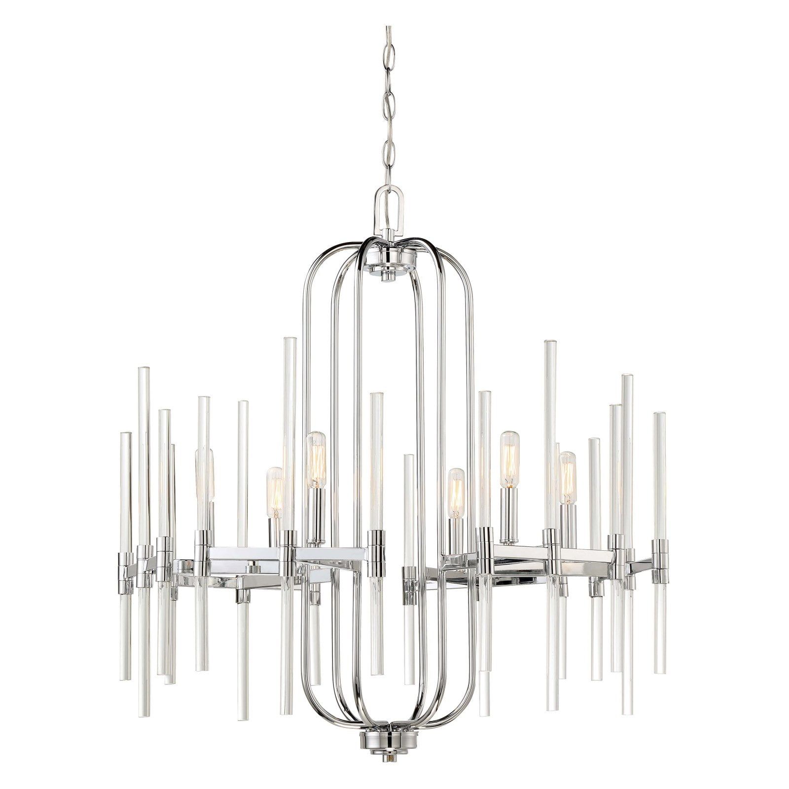 Concepcion Chrome Finish 6-Light Chandelier with Clear Glass Accents