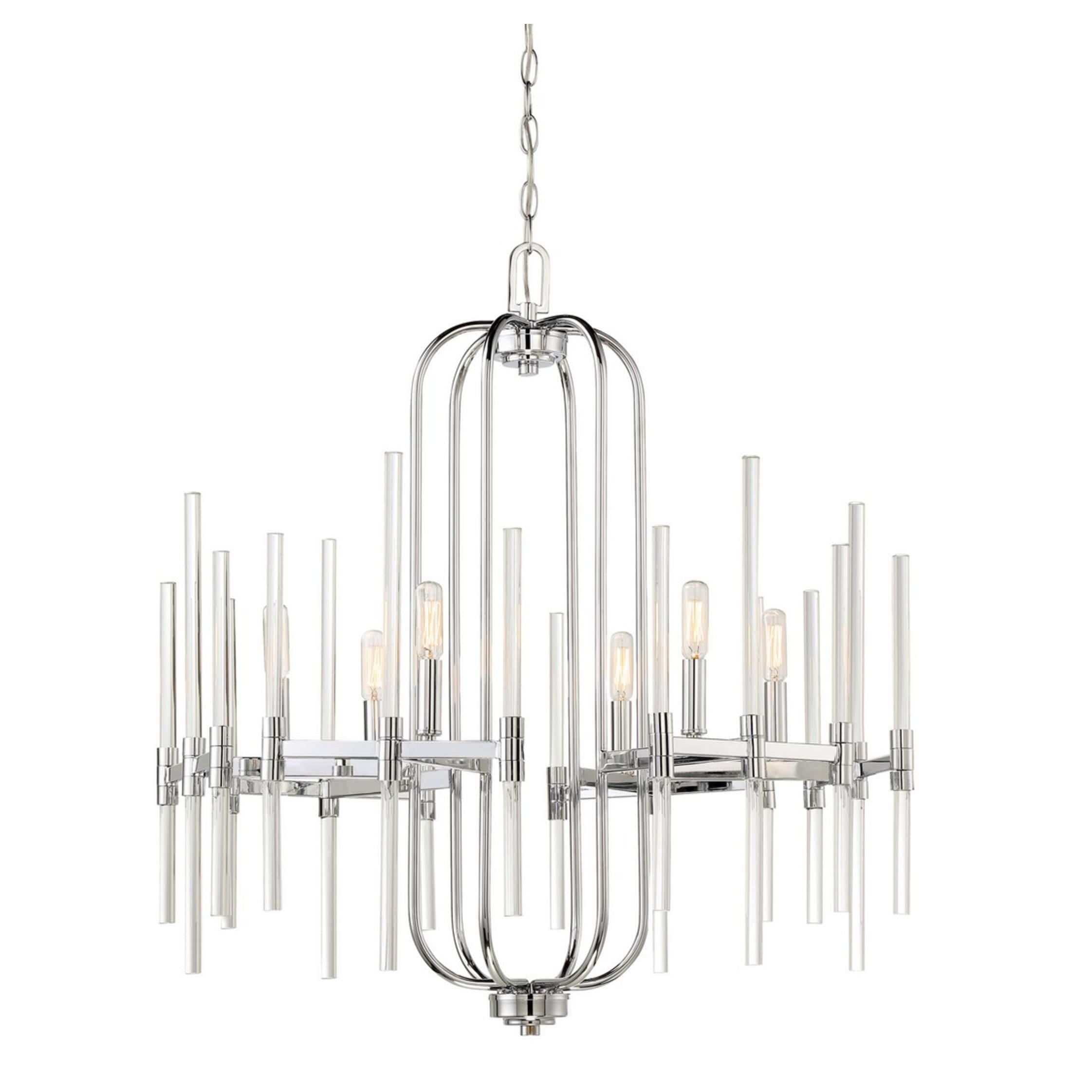 Concepcion Chrome Finish 6-Light Chandelier with Clear Glass Accents