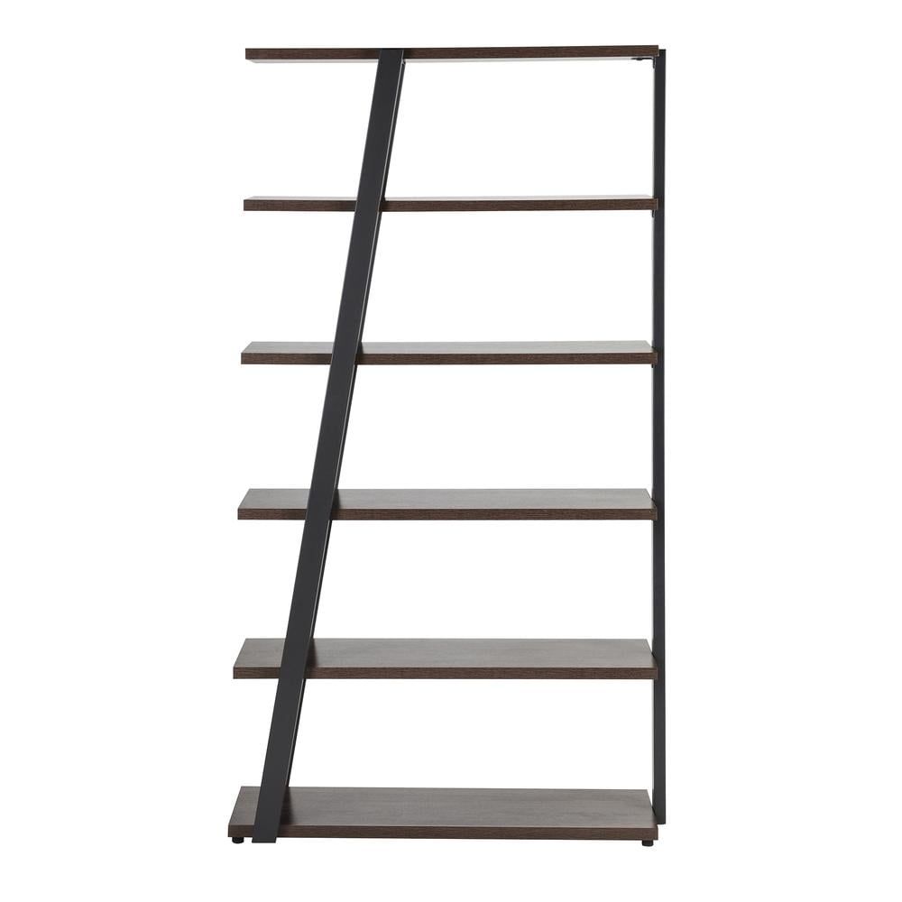 Mirella Southern Tobacco 5-Shelf Contemporary Bookshelf