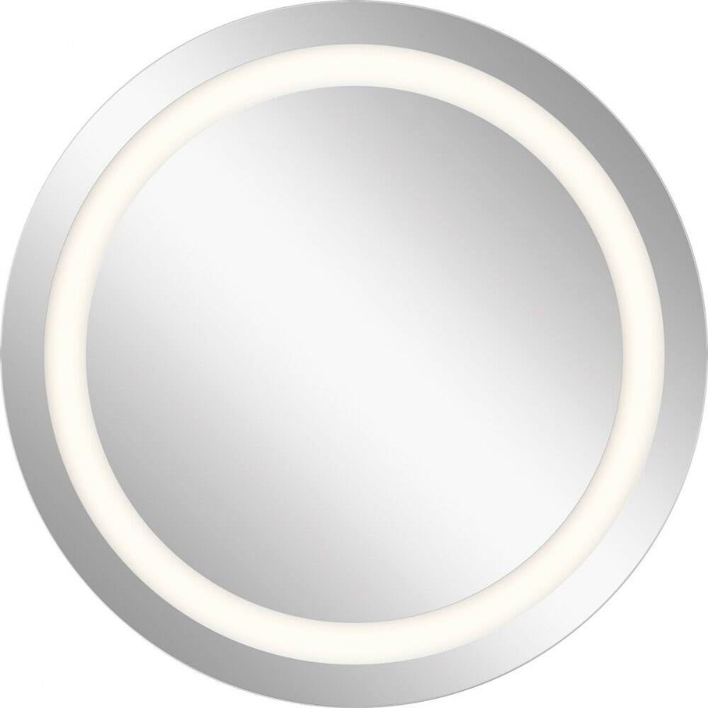 Sleek Contemporary 33.5" LED Backlit Wall Mirror with Frosted Edge