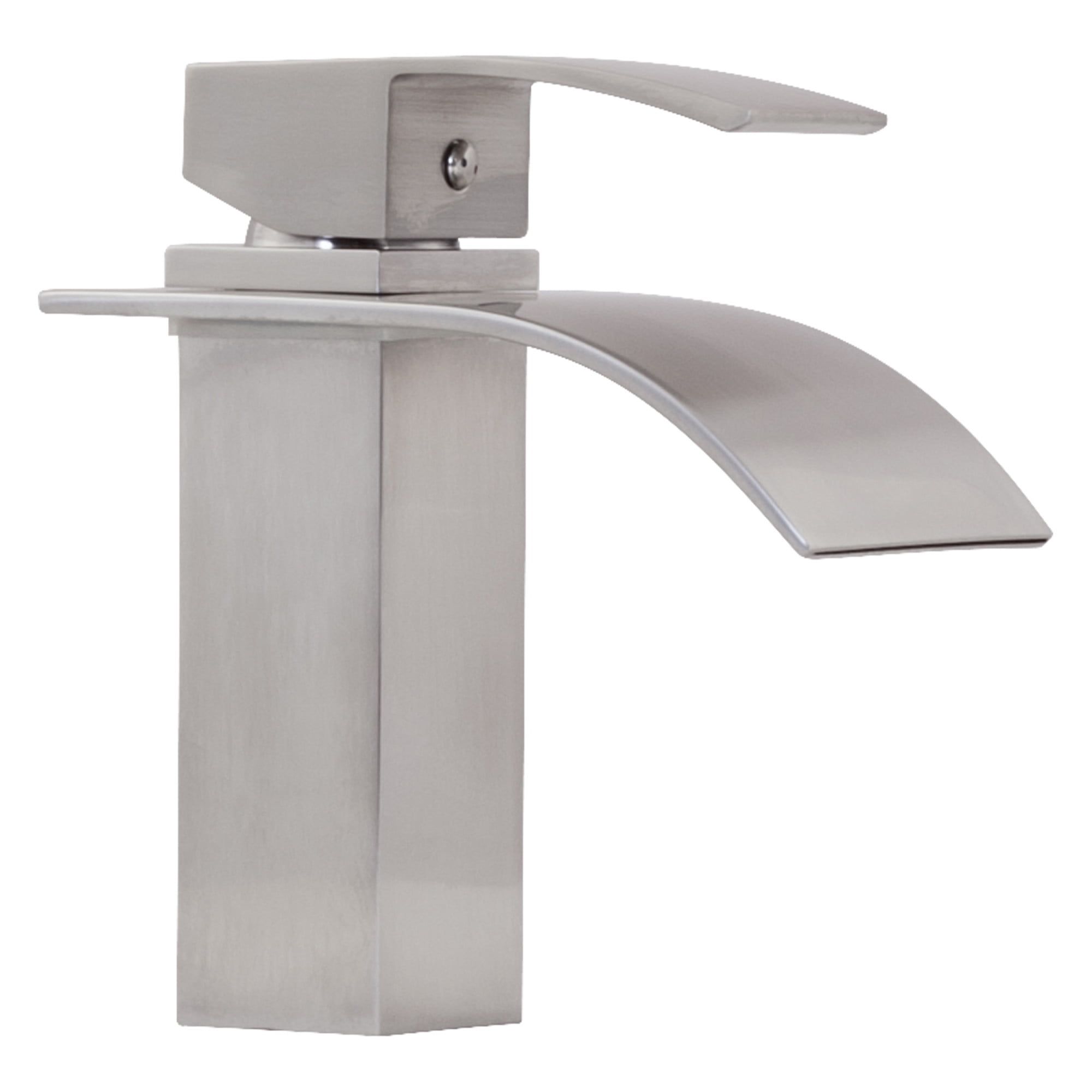 Brushed Nickel Single Hole Waterfall Bathroom Faucet