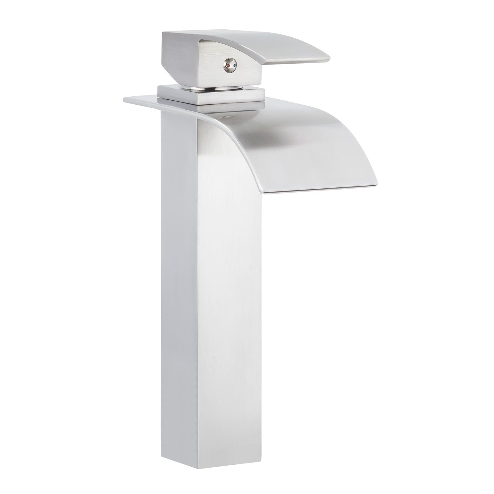 Elegant Brushed Nickel Single Hole Waterfall Bathroom Faucet