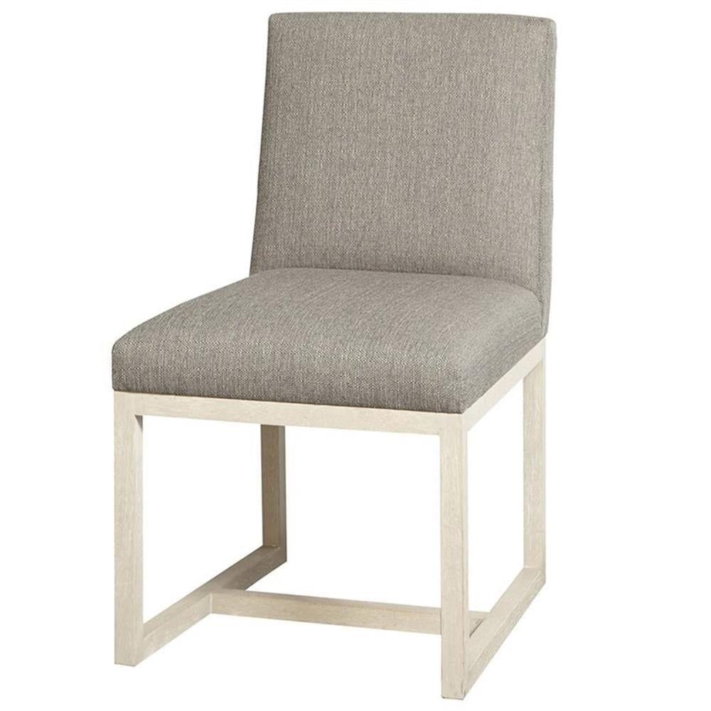 Quartz Upholstered Side Chair with Wood Base