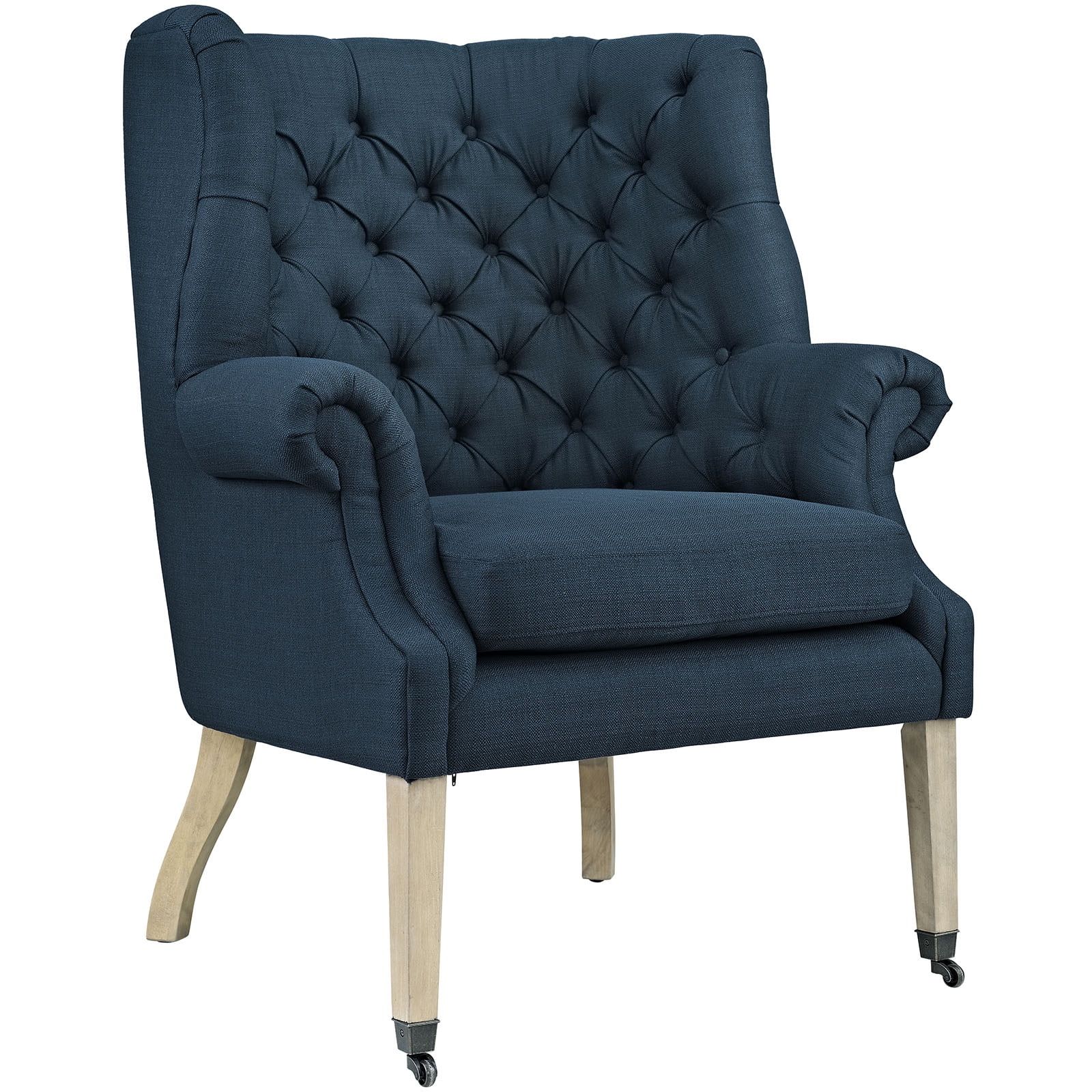 Azure Spot 34.5" Manufactured Wood Tufted Accent Chair