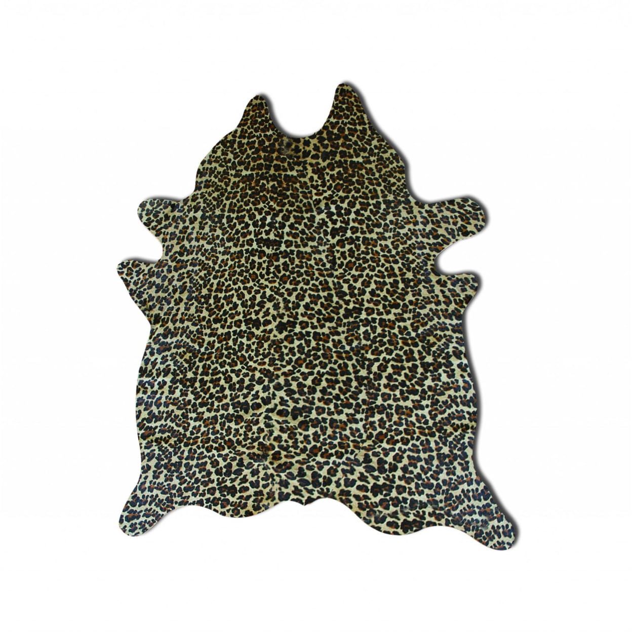 Luxurious Handmade 72" x 84" Leopard Cowhide Rug