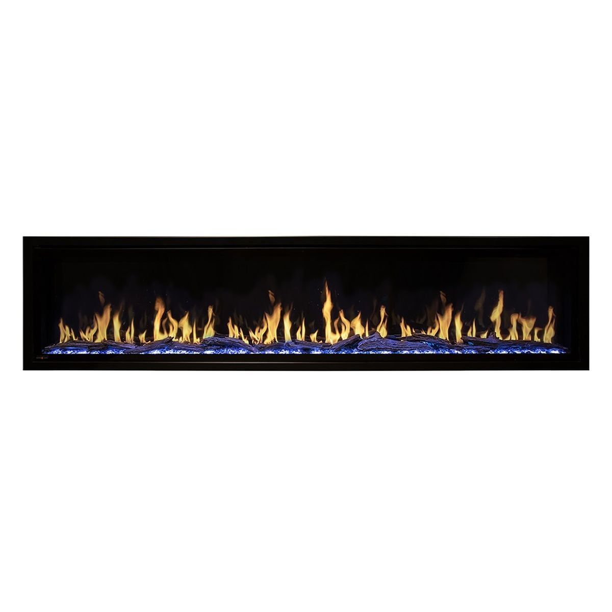 Orion Slim 76" Black Electric Fireplace with Heliovision