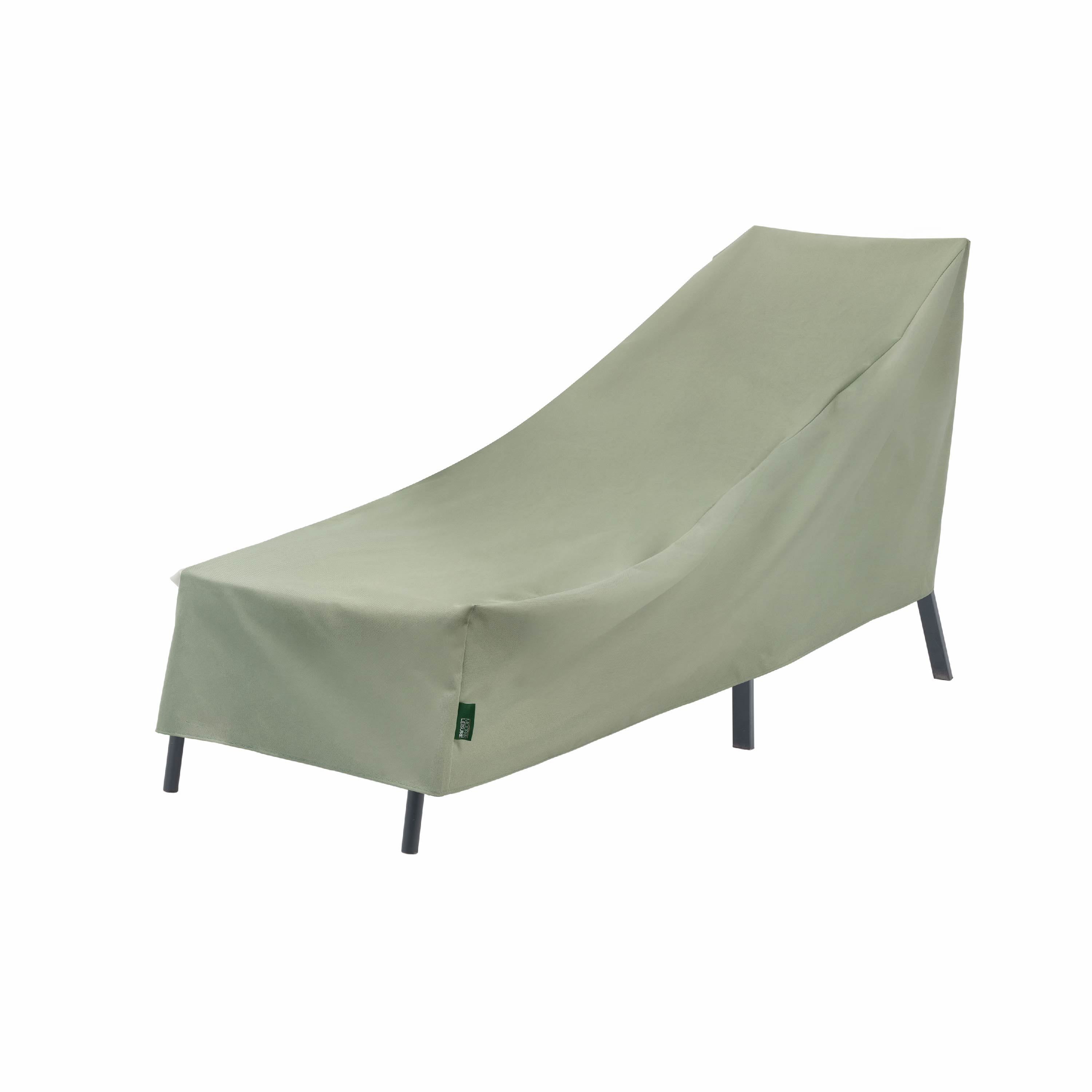 Sage Green Weather-Resistant Patio Chaise Lounge Cover, 76" x 27" x 30"