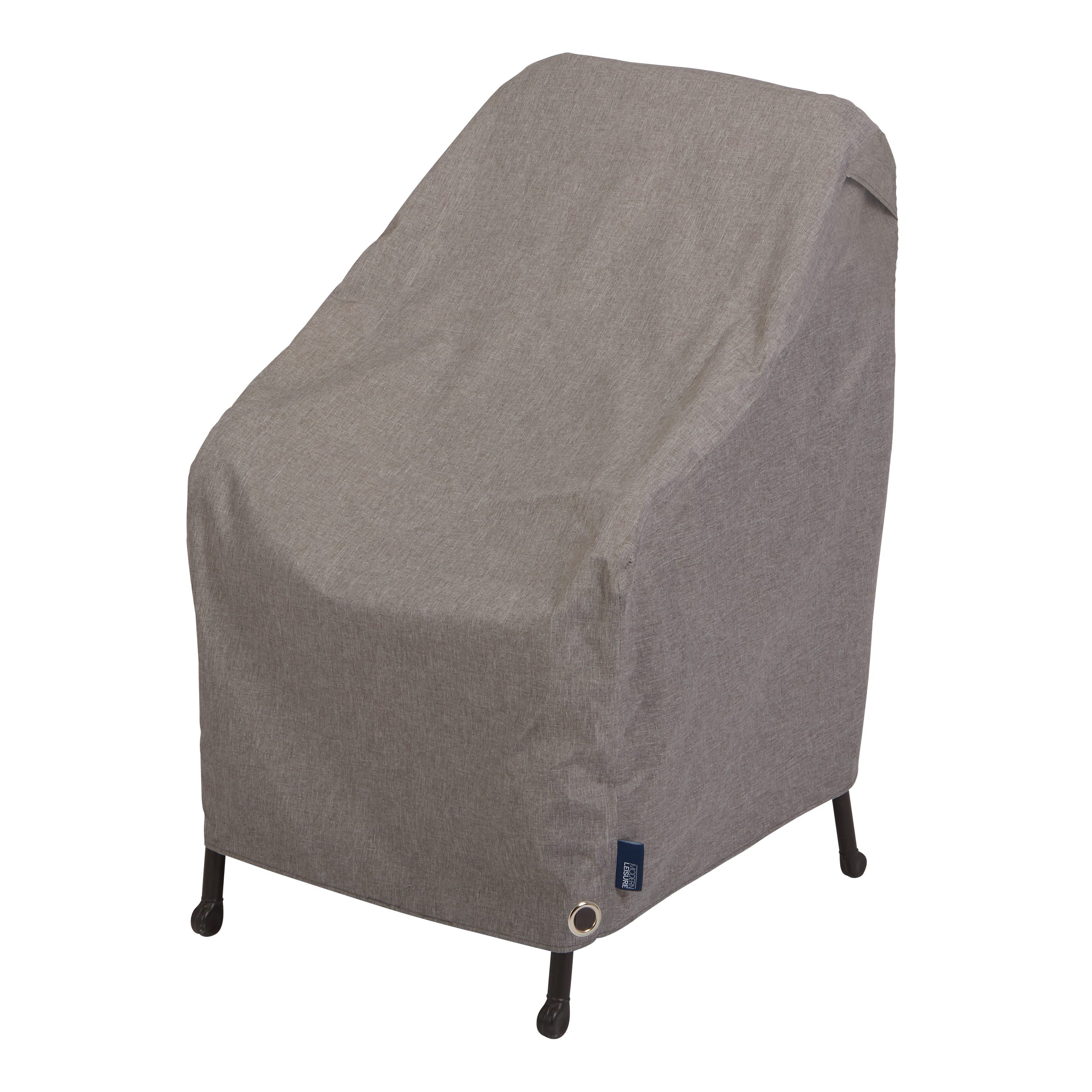 Heather Gray Waterproof Polyester Patio Chair Cover, 27"L x 34"W x 31"H